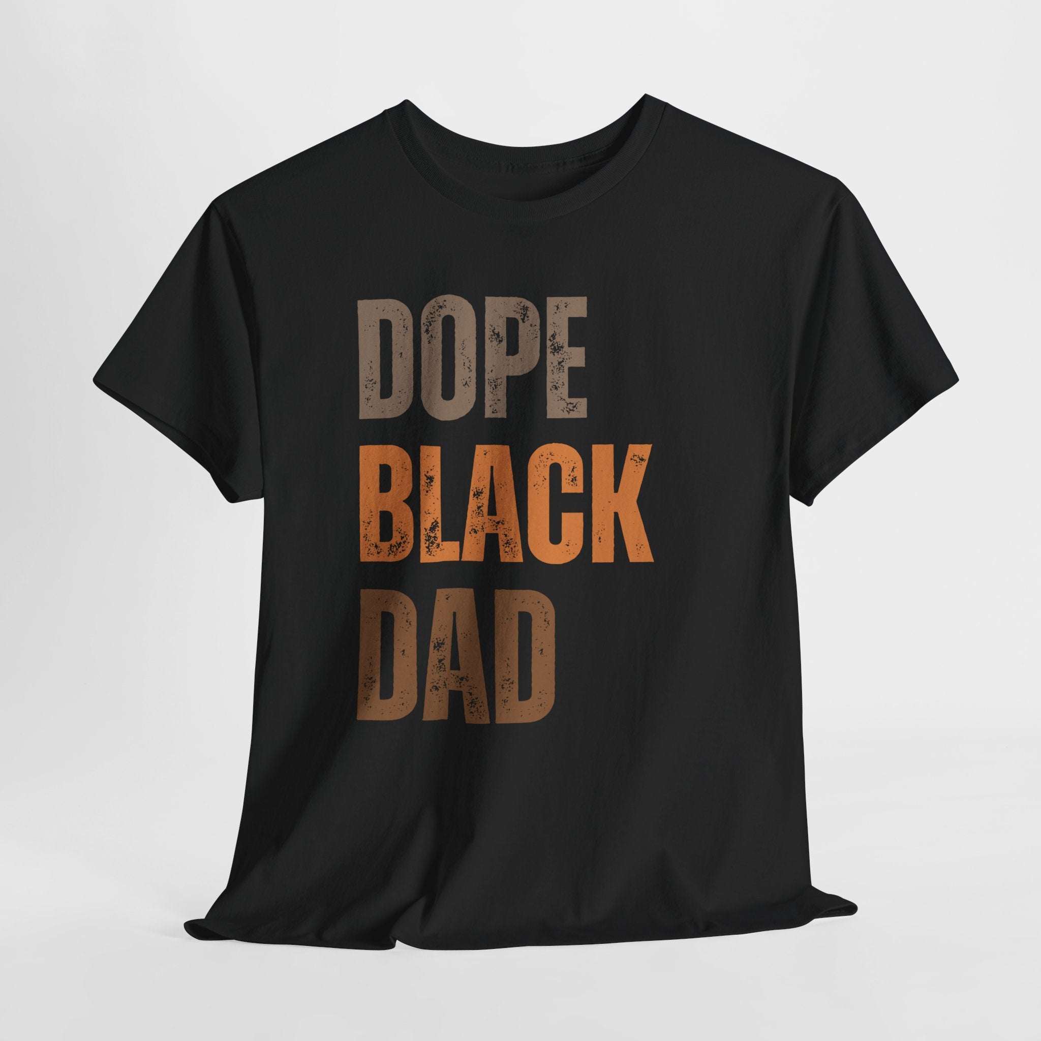 Dope Black Dad Melanin Hues Unisex Heavy Cotton Tee