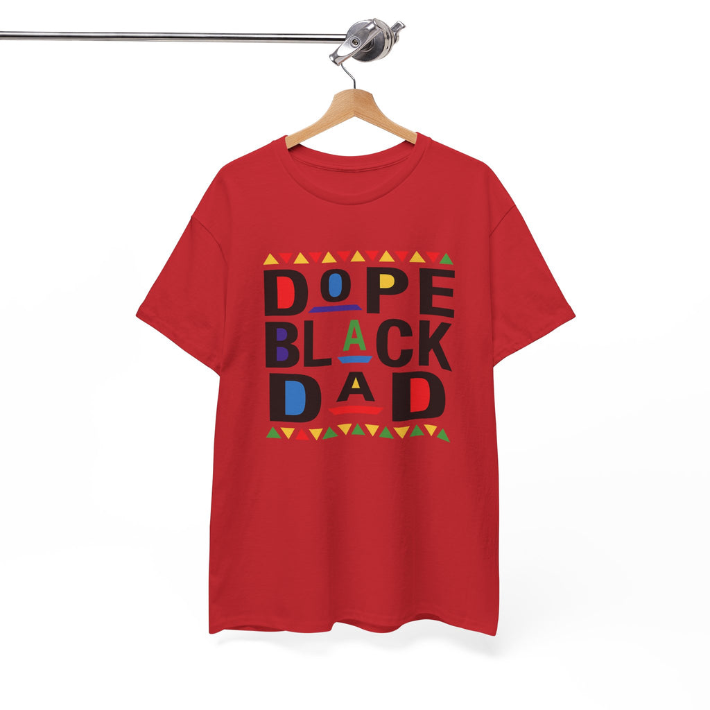 Dope Black Dad 90s Retro Look Unisex Heavy Cotton Tee
