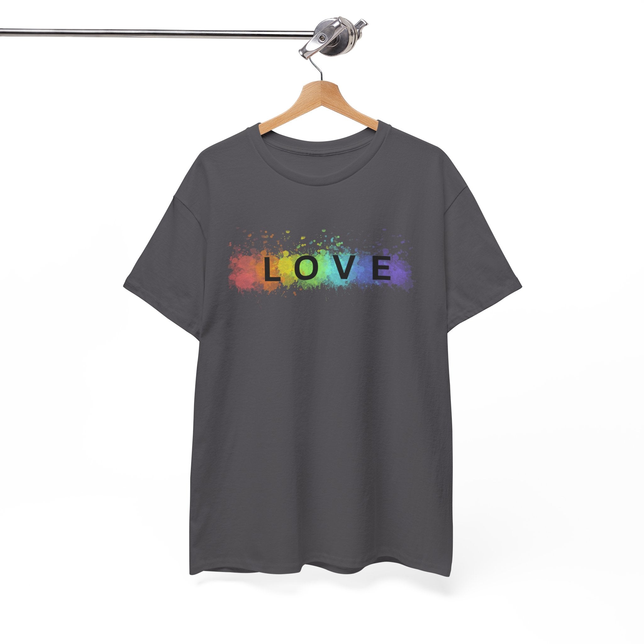 Pride LOVE Painted On Unisex Heavy Cotton Tee