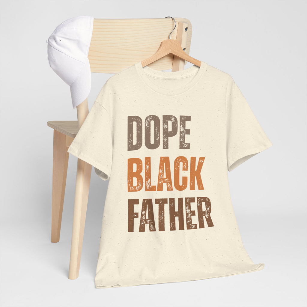 Dope Black Father Melanin Hues Unisex Heavy Cotton Tee