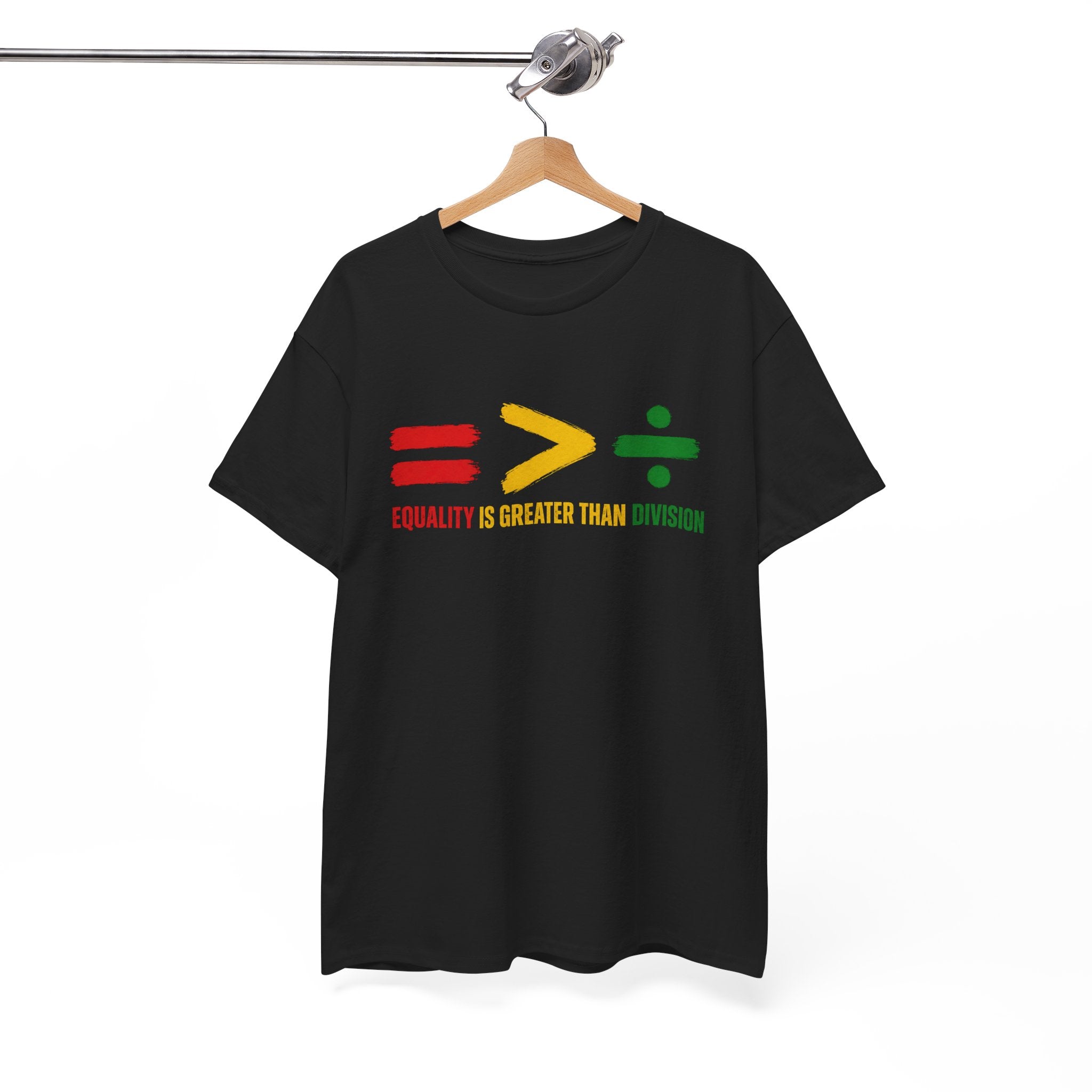 Juneteenth Equality is Greater Than Division Unisex Heavy Cotton Tee