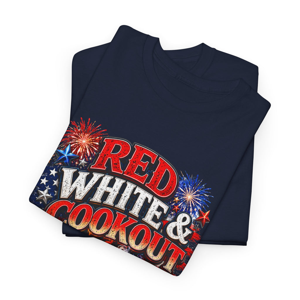4th of July Red White and Cookout Unisex Heavy Cotton Tee