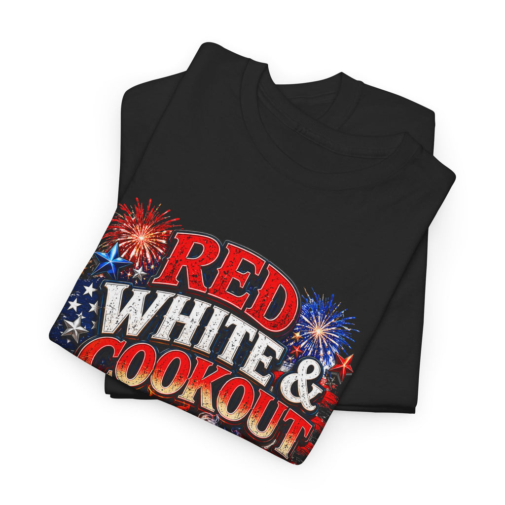 4th of July Red White and Cookout Unisex Heavy Cotton Tee