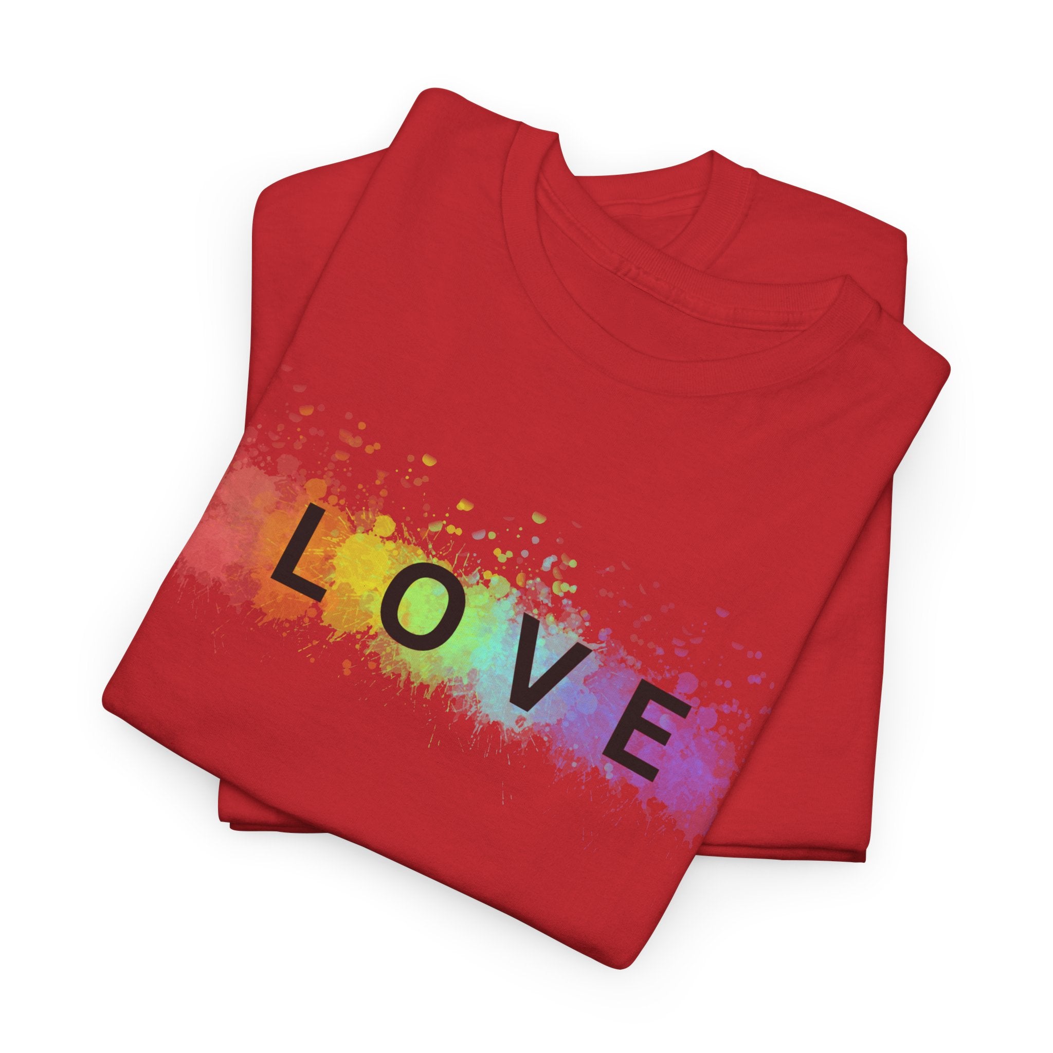Pride LOVE Painted On Unisex Heavy Cotton Tee