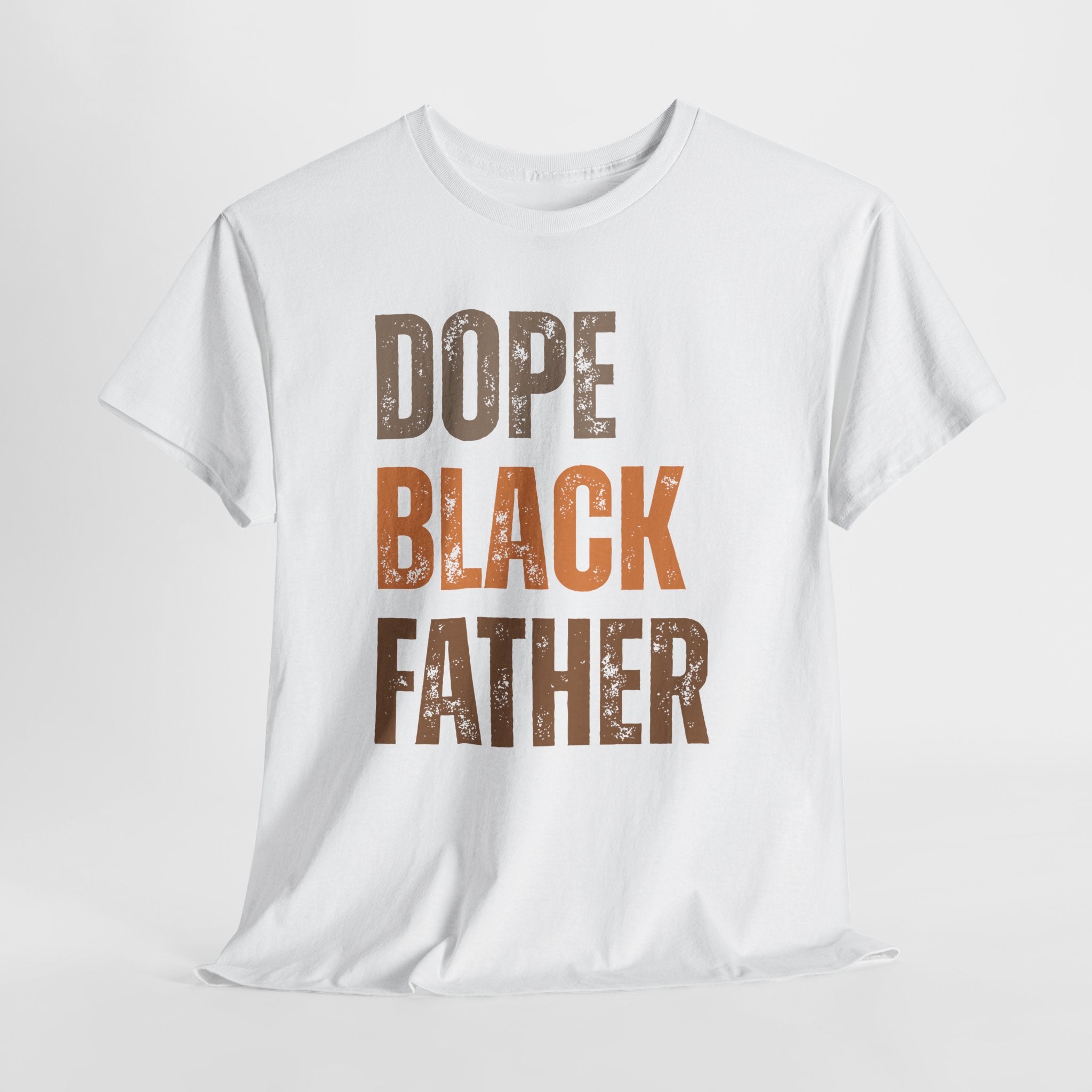 Dope Black Father Melanin Hues Unisex Heavy Cotton Tee
