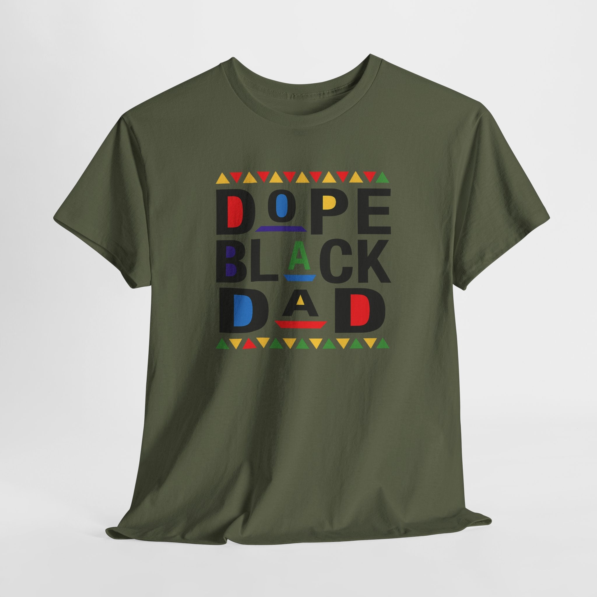 Dope Black Dad 90s Retro Look Unisex Heavy Cotton Tee