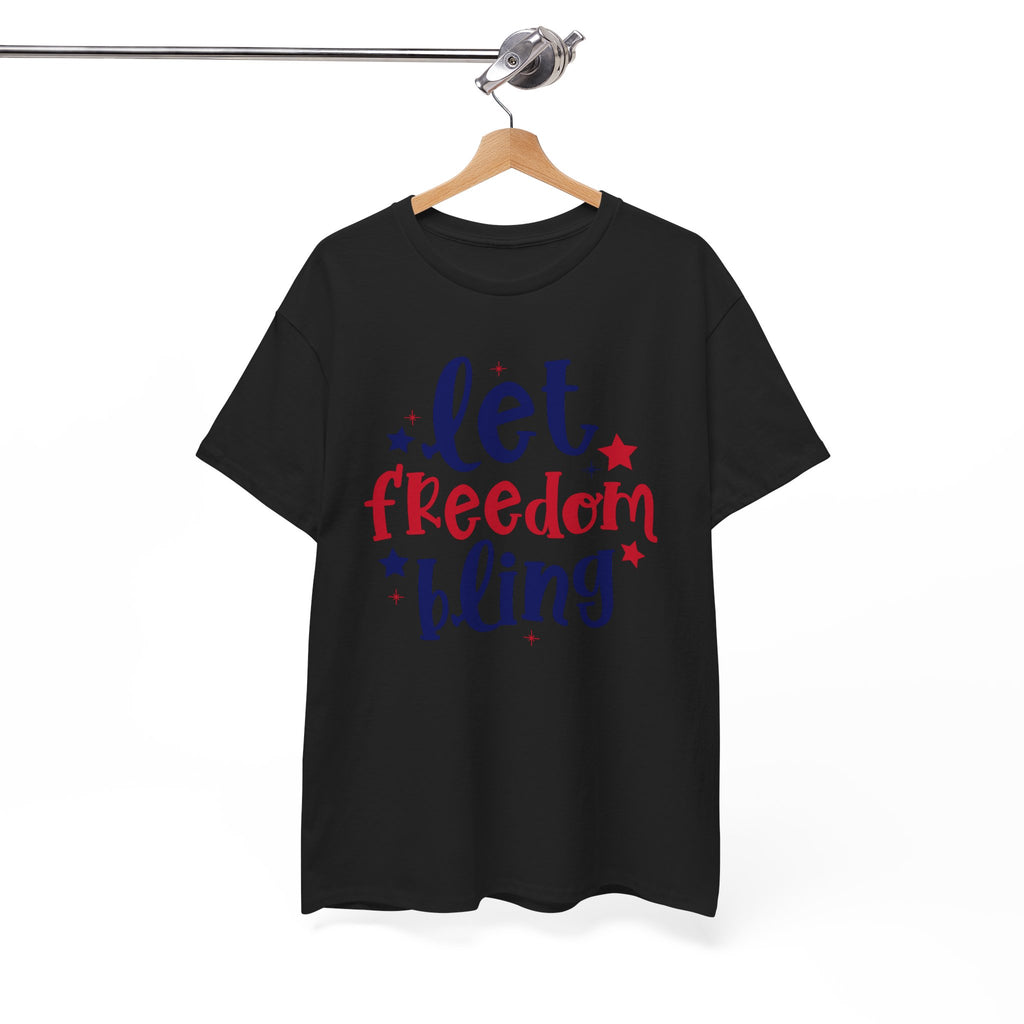 4th of July Let Freedom Bling Unisex Heavy Cotton Tee