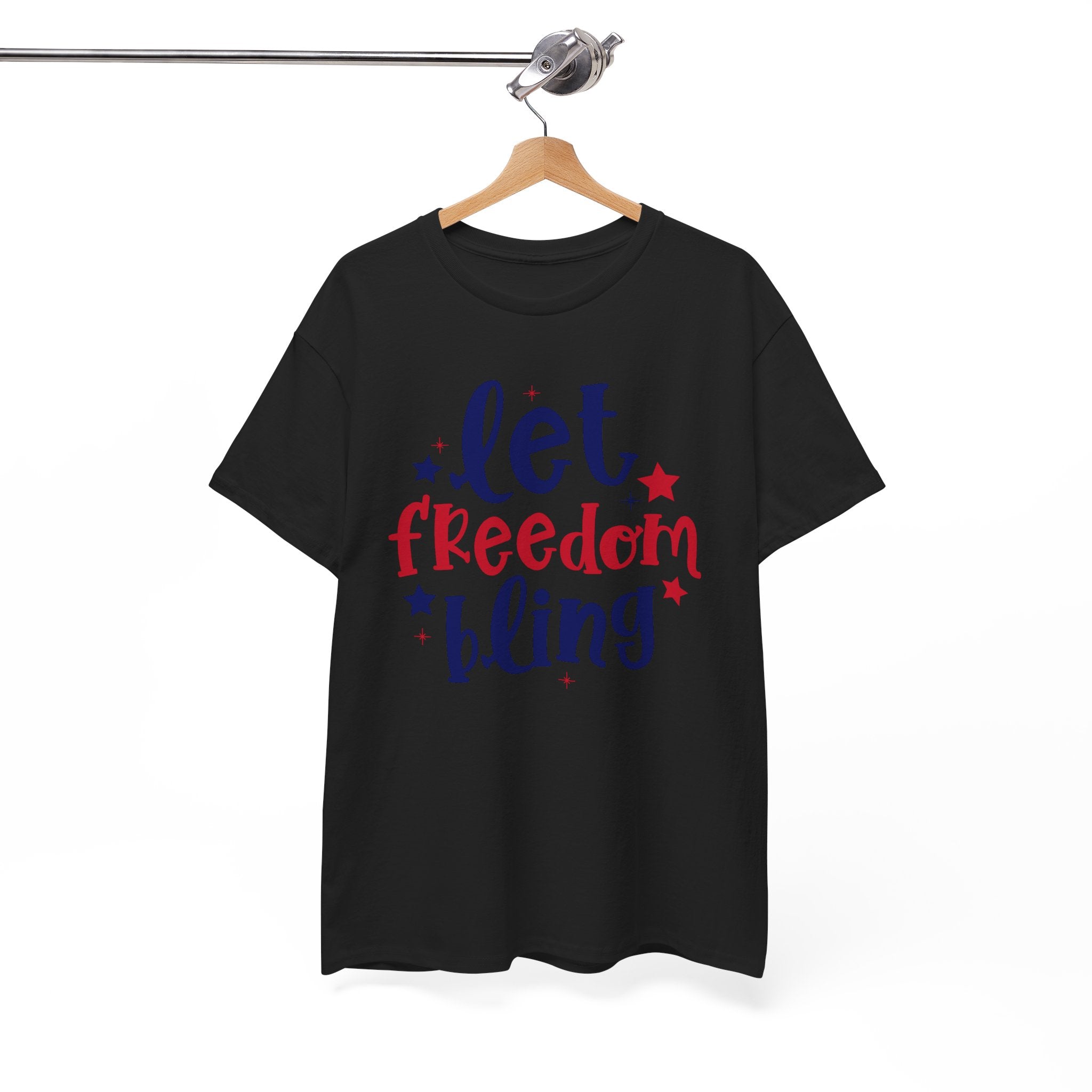 4th of July Let Freedom Bling Unisex Heavy Cotton Tee