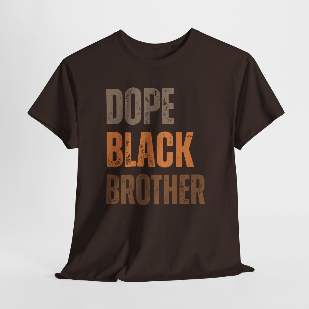 Dope Black Brother Melanin Hues Unisex Heavy Cotton Tee