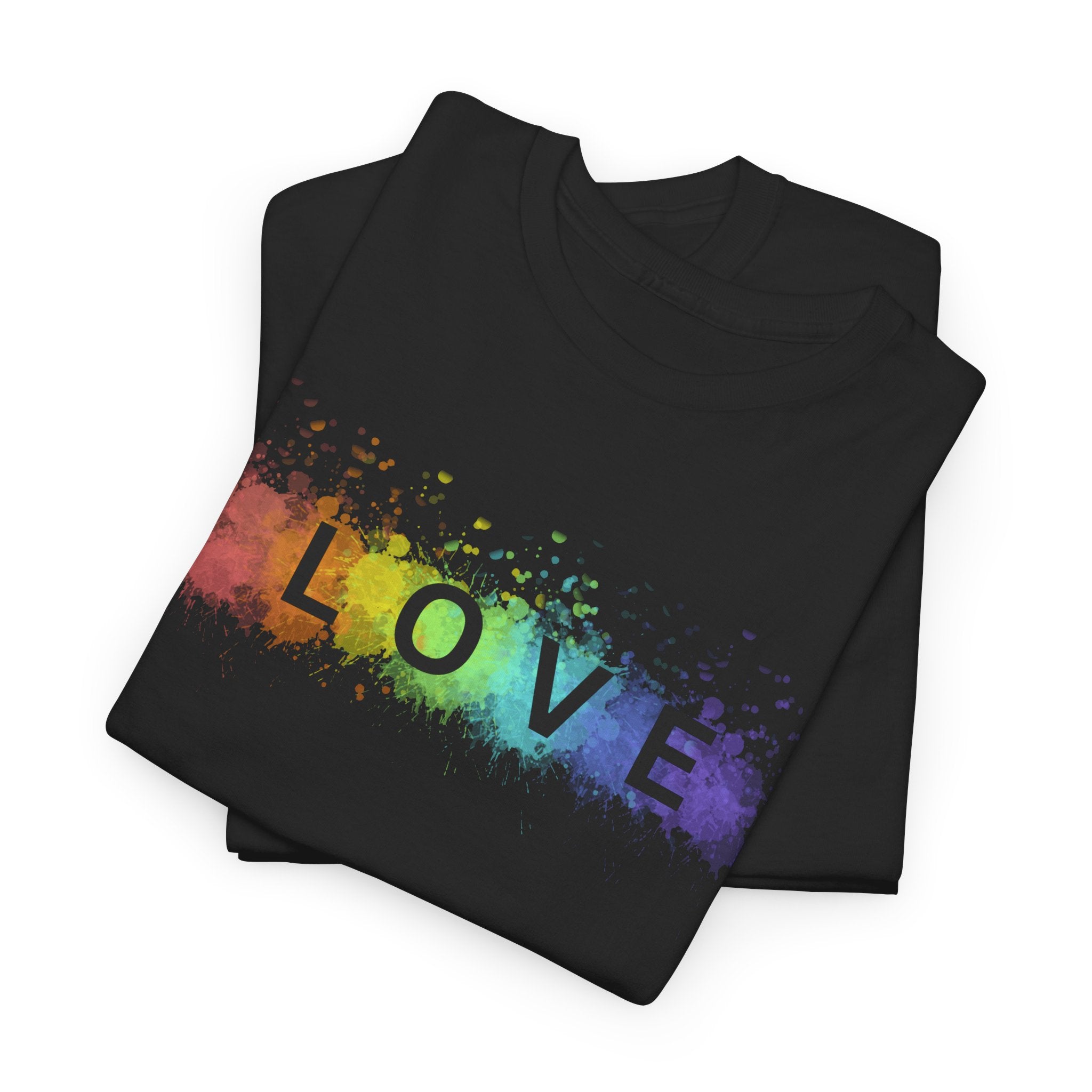 Pride LOVE Painted On Unisex Heavy Cotton Tee