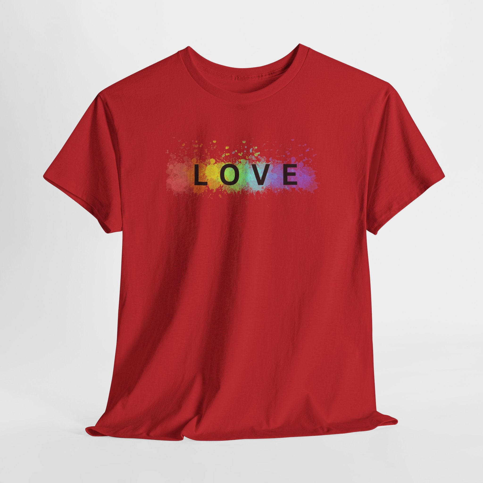 Pride LOVE Painted On Unisex Heavy Cotton Tee