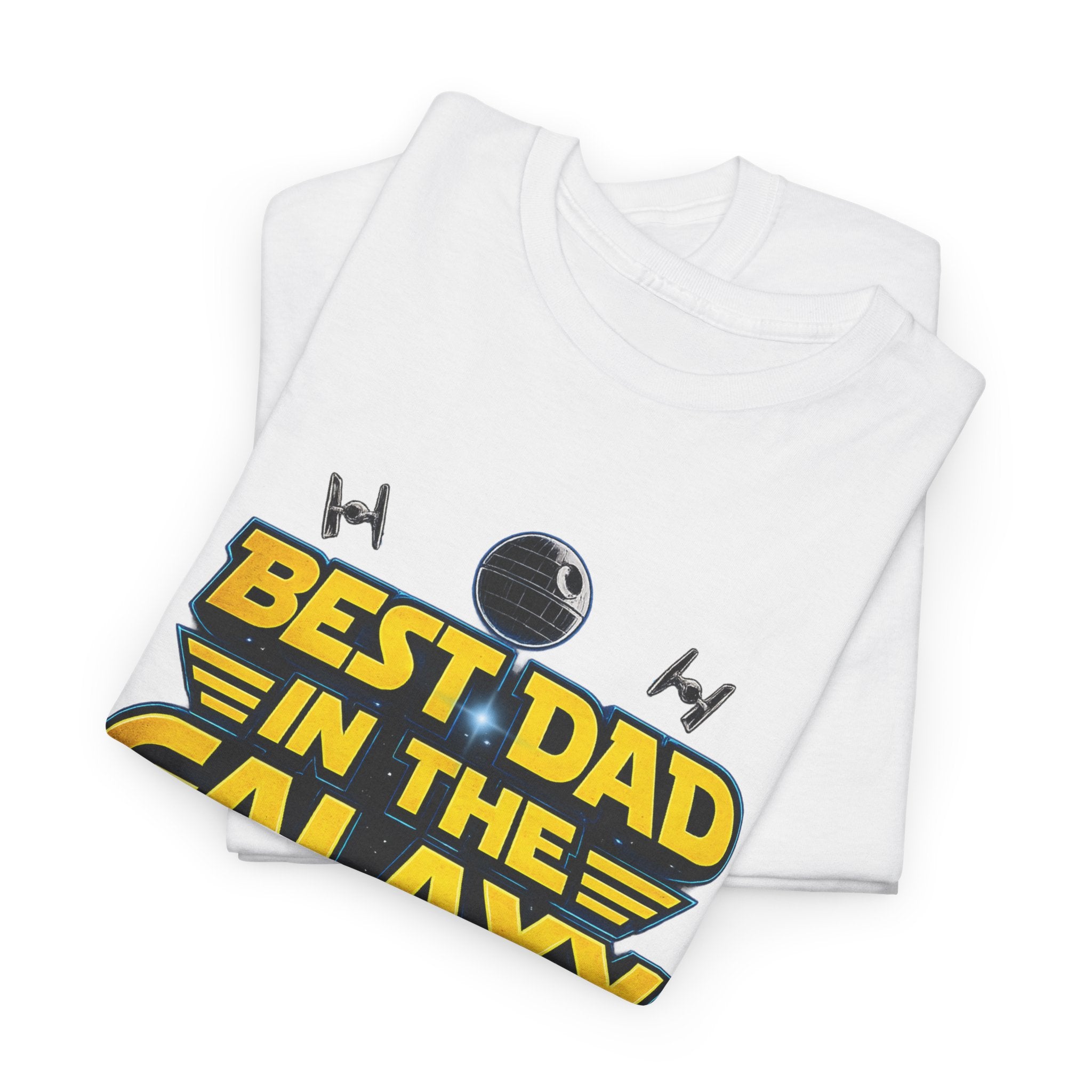 Best Dad in the Galaxy Sci Fi Fans Unisex Heavy Cotton Tee
