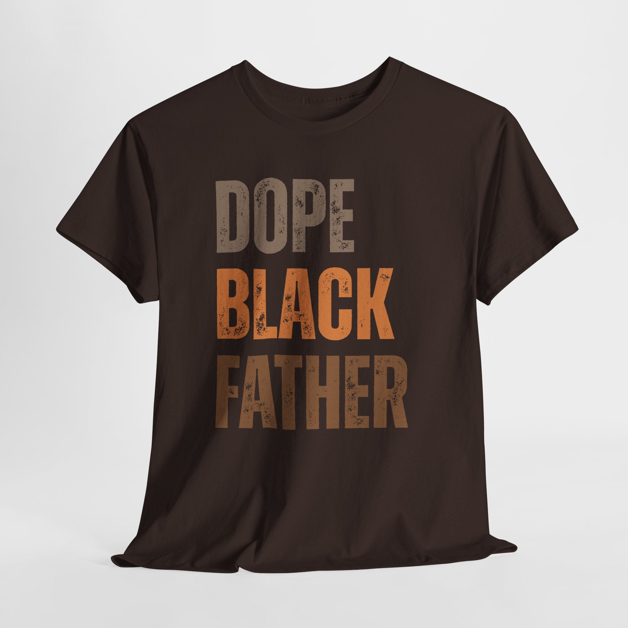 Dope Black Father Melanin Hues Unisex Heavy Cotton Tee