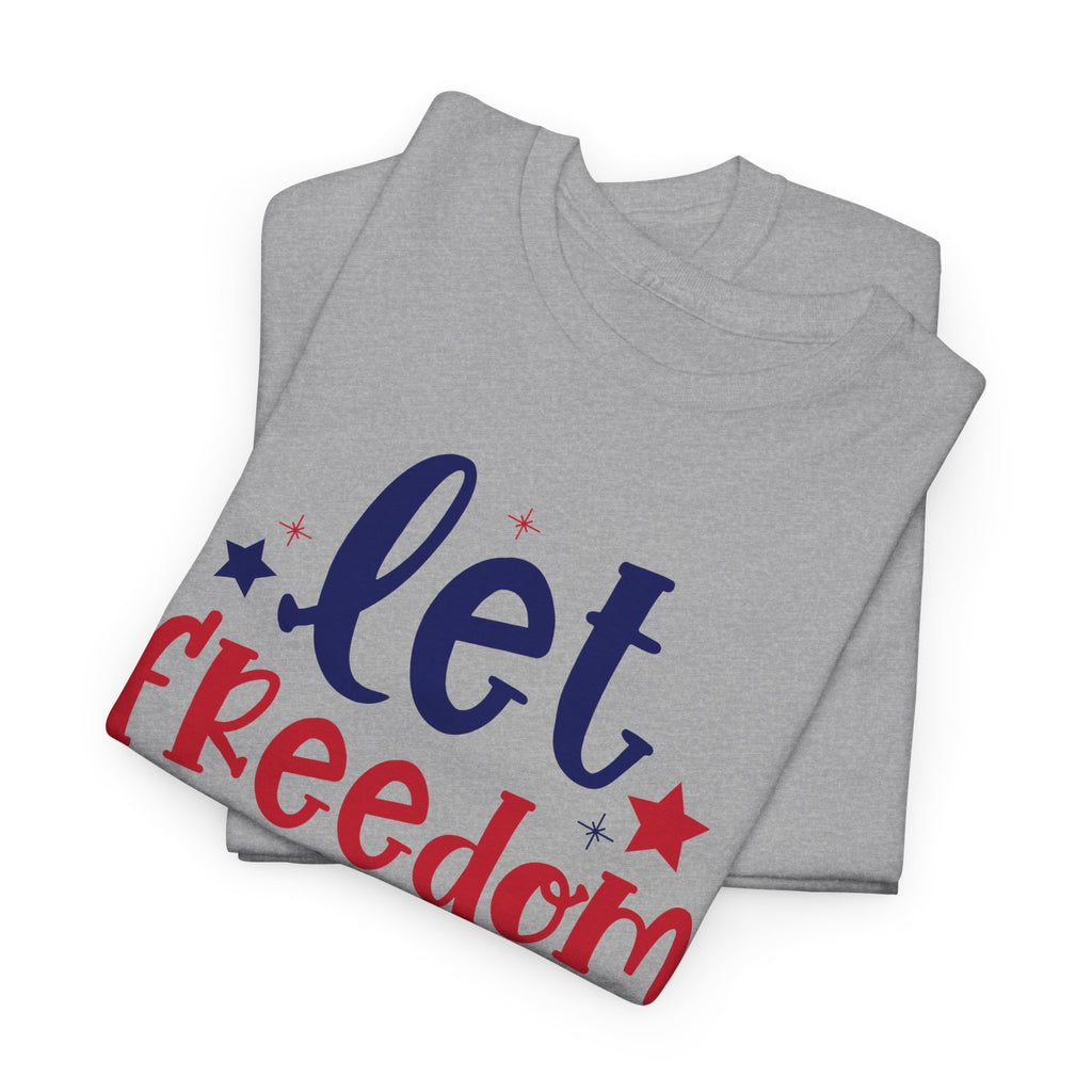 4th of July Let Freedom Bling Unisex Heavy Cotton Tee