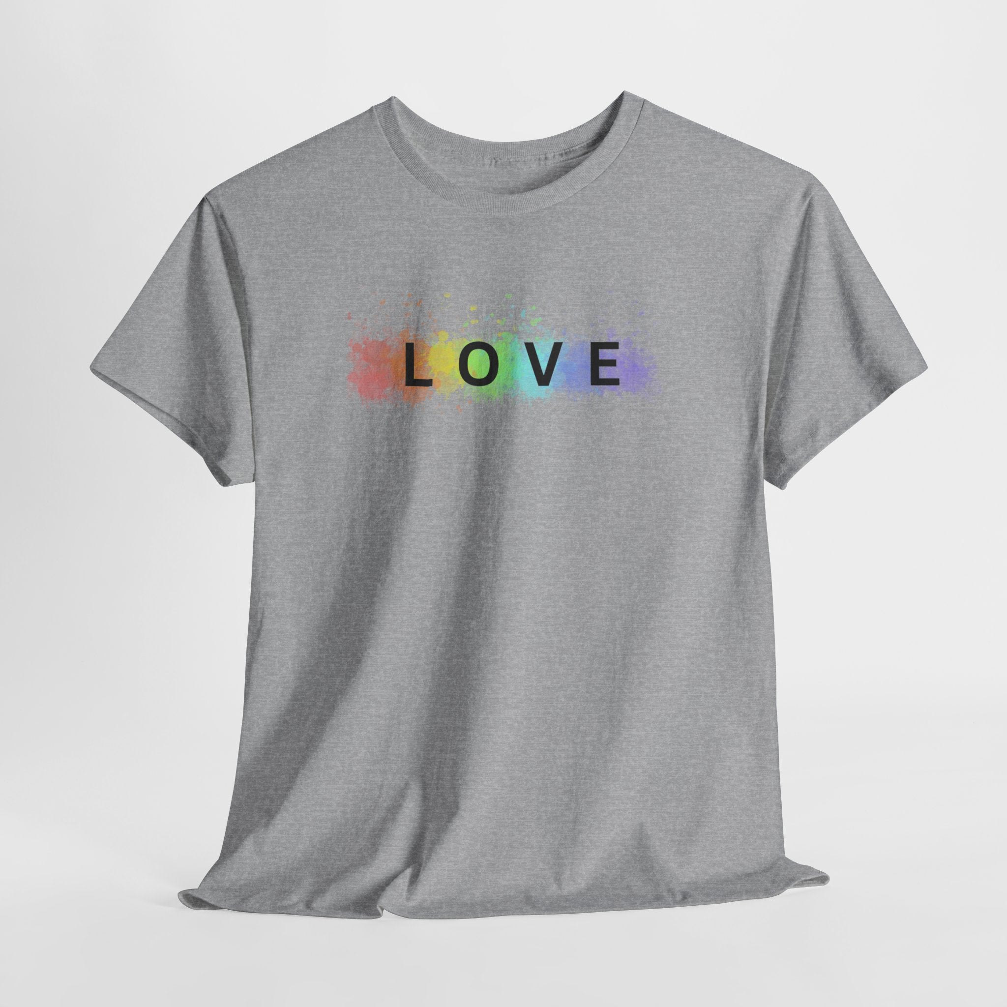 Pride LOVE Painted On Unisex Heavy Cotton Tee