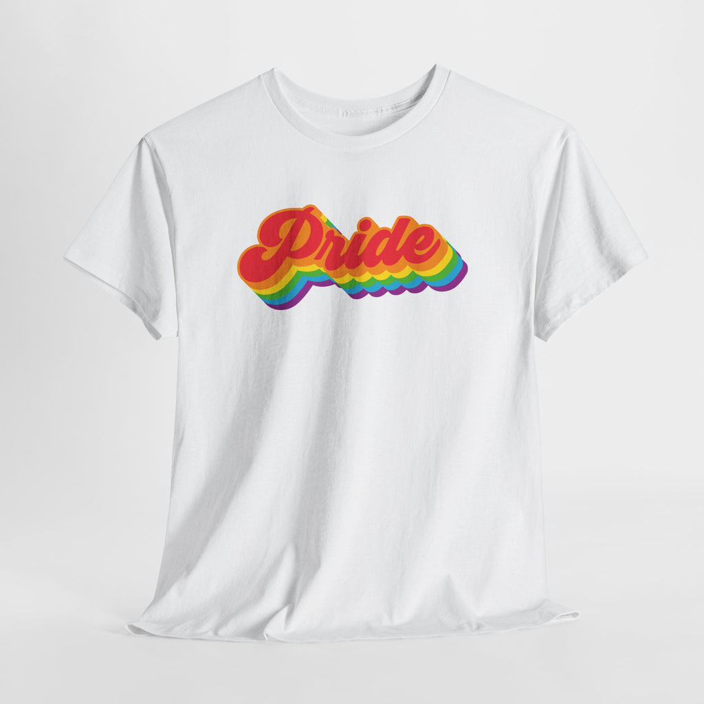 Pride Retro Rainbow Unisex Heavy Cotton Tee