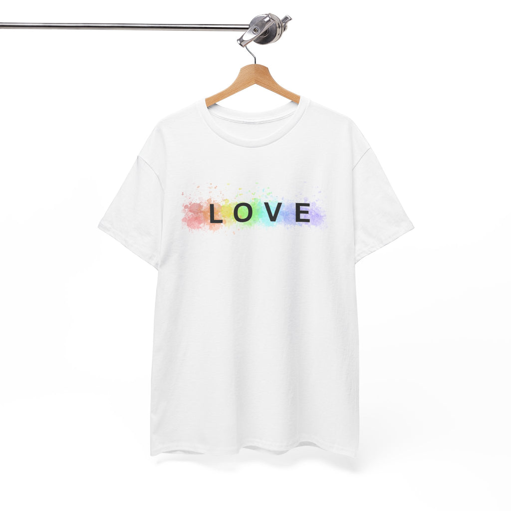 Pride LOVE Painted On Unisex Heavy Cotton Tee