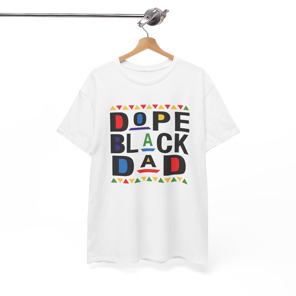Dope Black Dad 90s Retro Look Unisex Heavy Cotton Tee