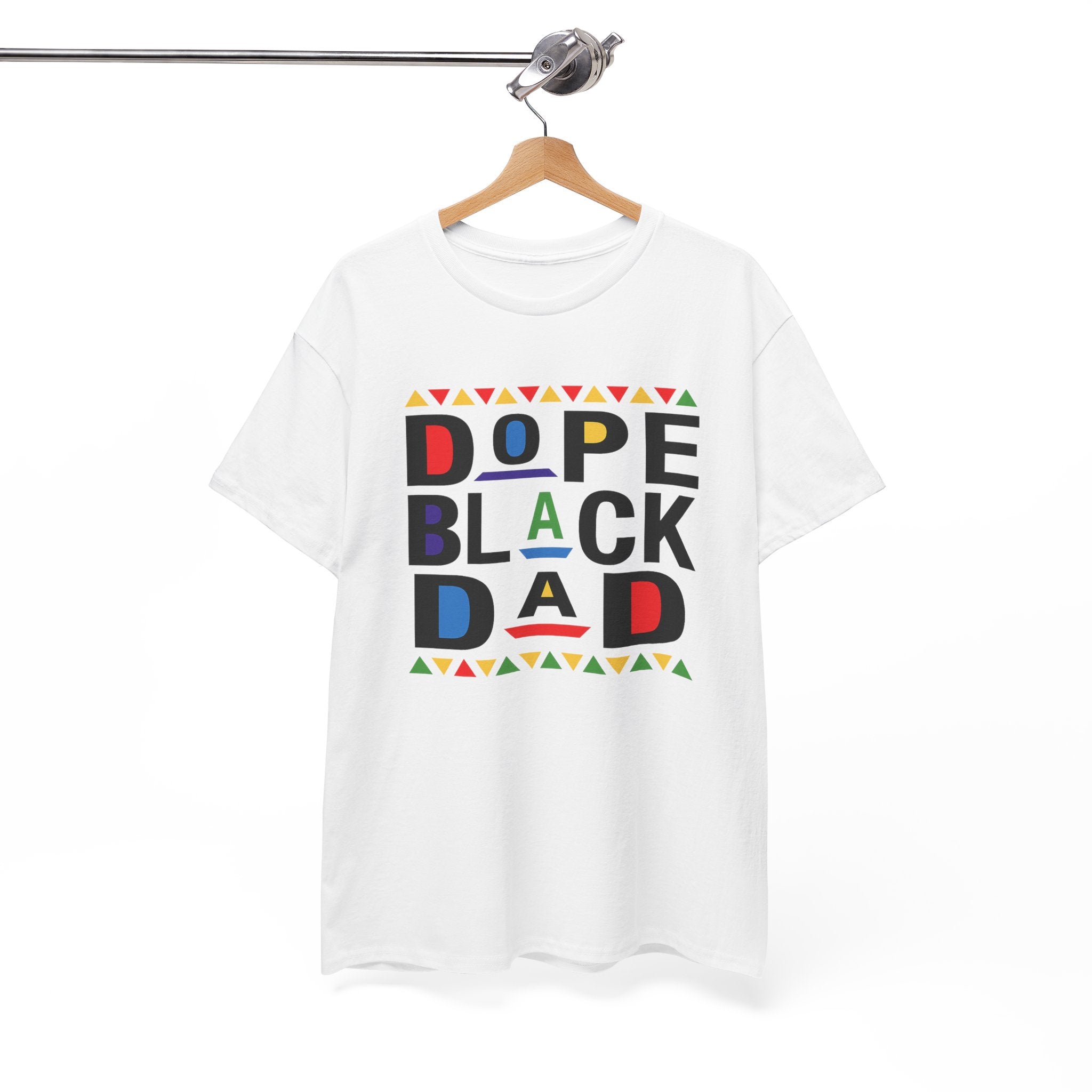 Dope Black Dad 90s Retro Look Unisex Heavy Cotton Tee