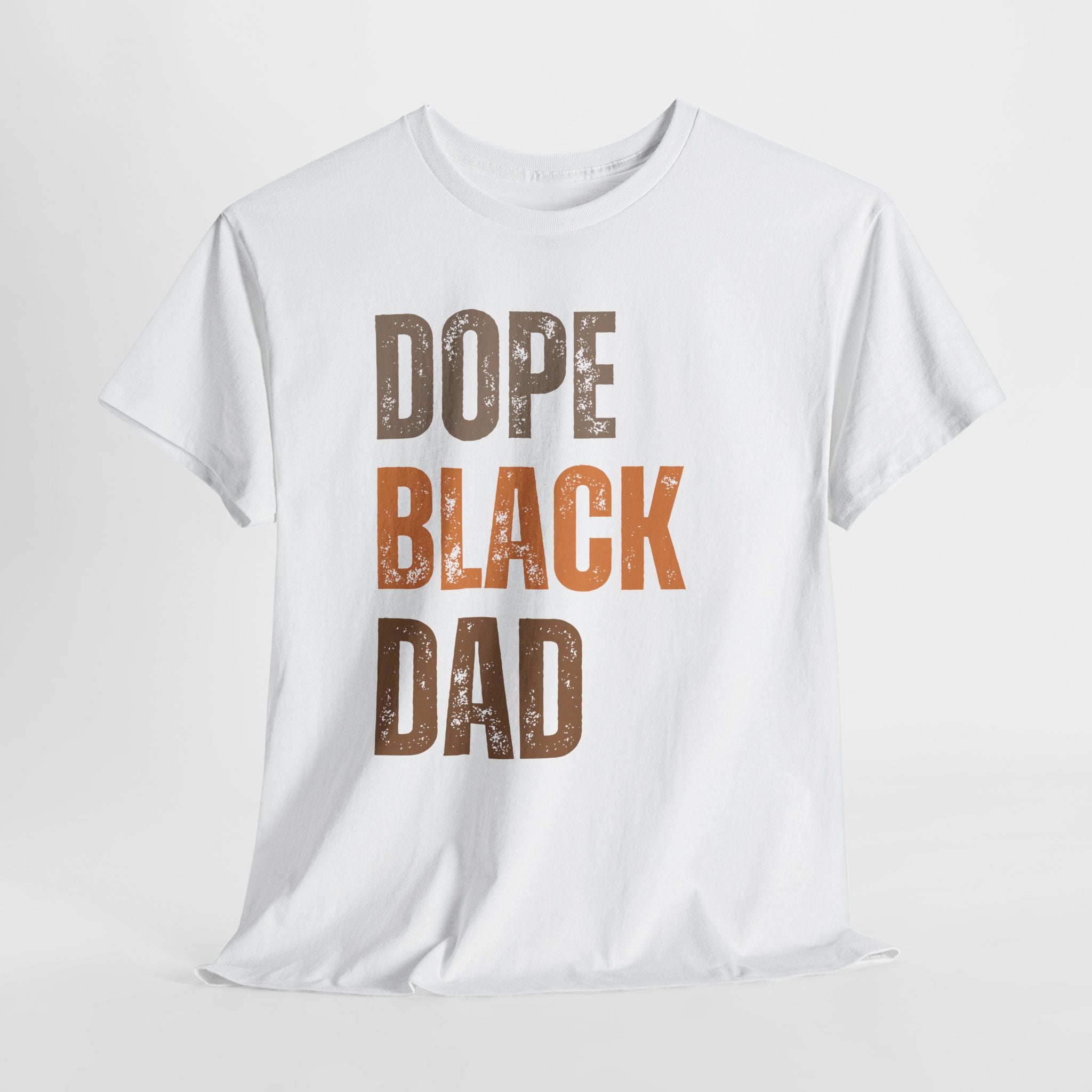 Dope Black Dad Melanin Hues Unisex Heavy Cotton Tee