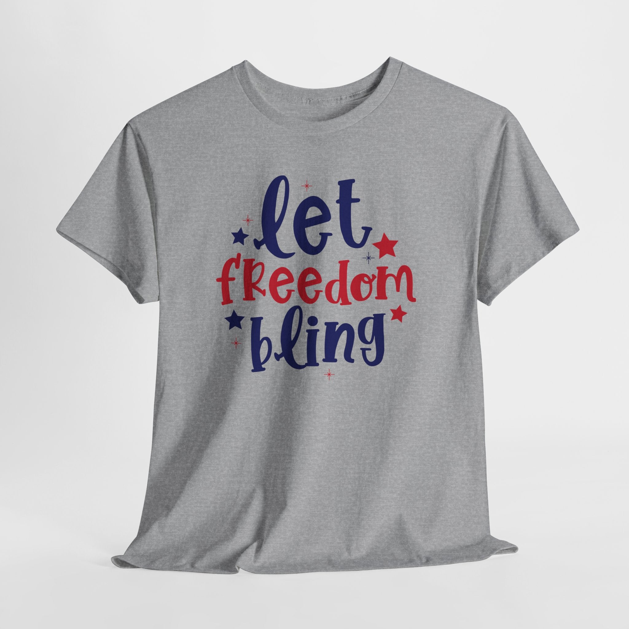 4th of July Let Freedom Bling Unisex Heavy Cotton Tee