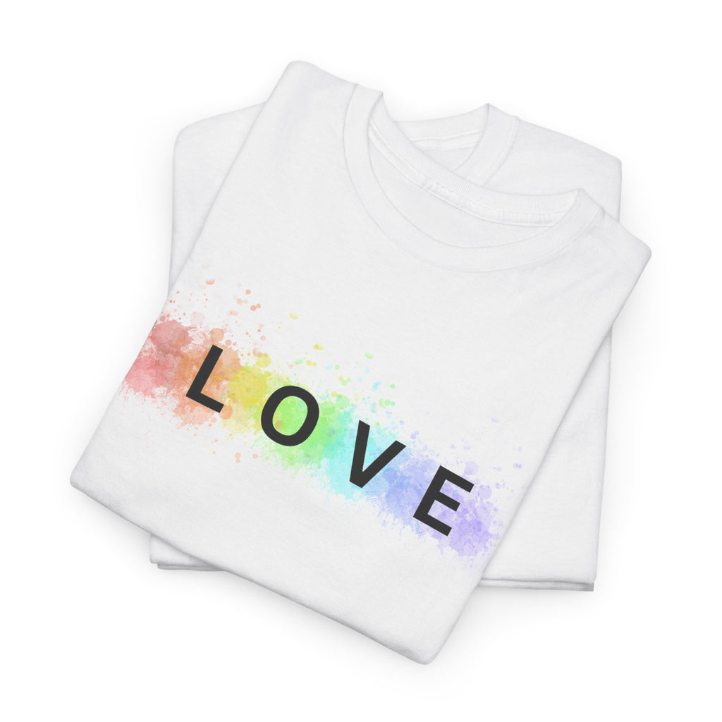 Pride LOVE Painted On Unisex Heavy Cotton Tee