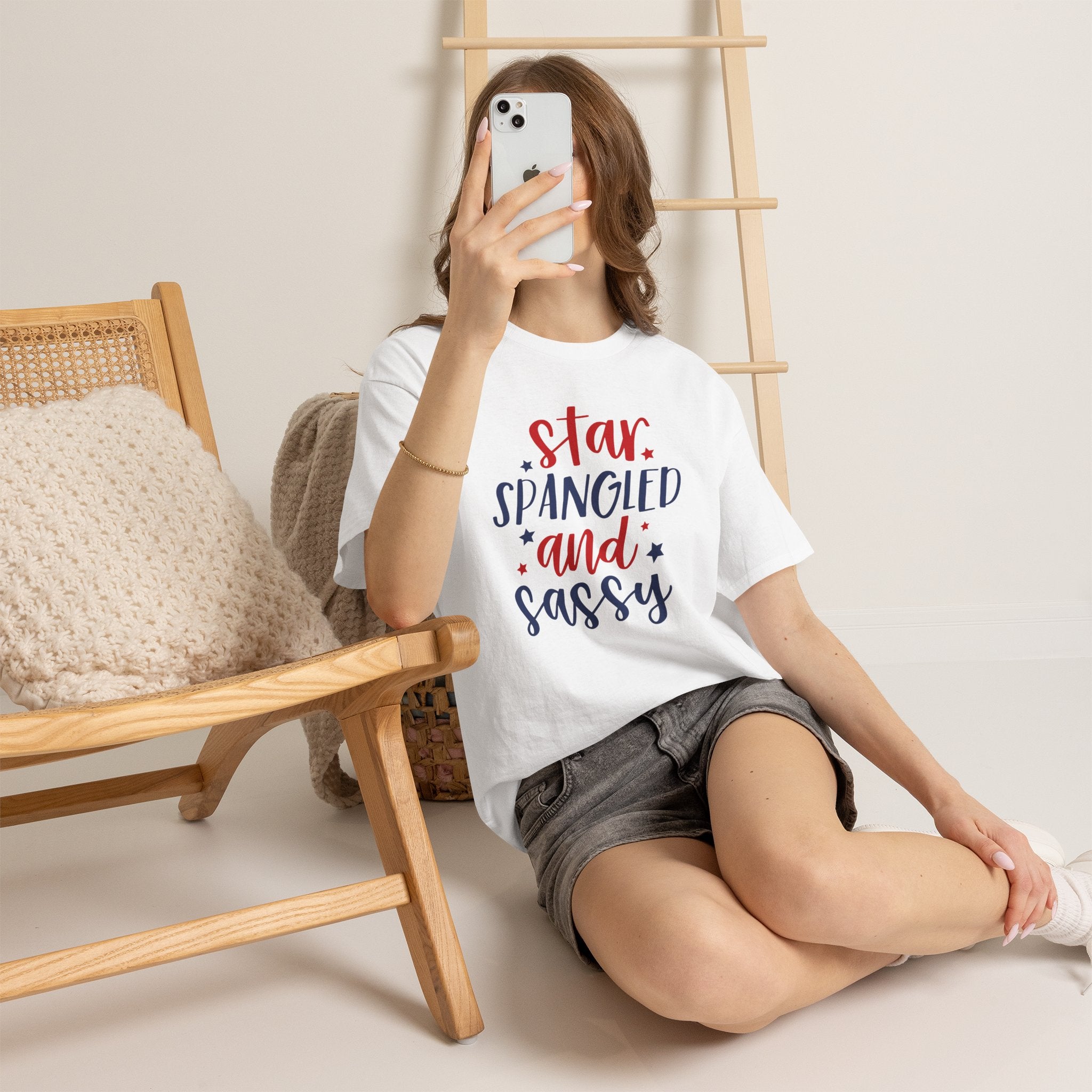 4th of July Star Spangled and Sassy Unisex Heavy Cotton Tee