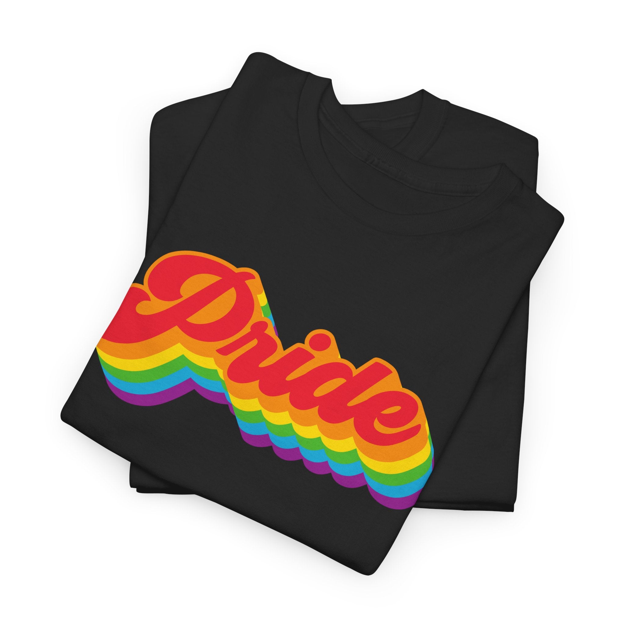 Pride Retro Rainbow Unisex Heavy Cotton Tee