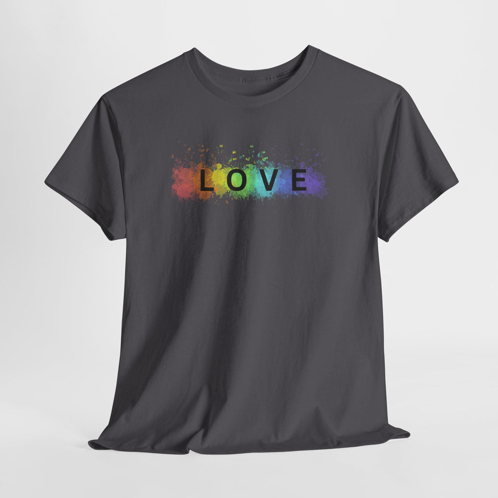 Pride LOVE Painted On Unisex Heavy Cotton Tee
