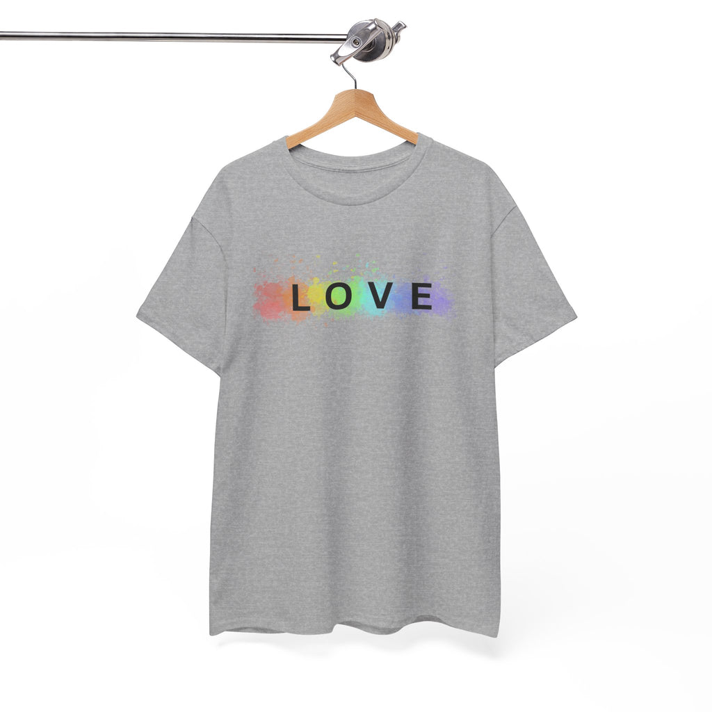 Pride LOVE Painted On Unisex Heavy Cotton Tee