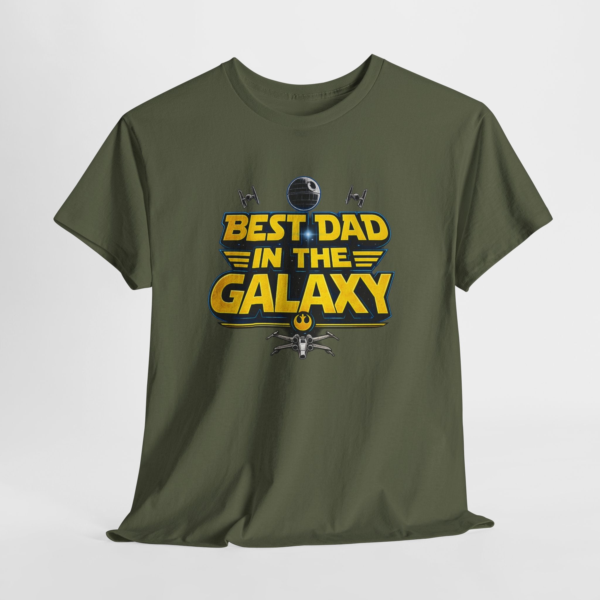 Best Dad in the Galaxy Sci Fi Fans Unisex Heavy Cotton Tee