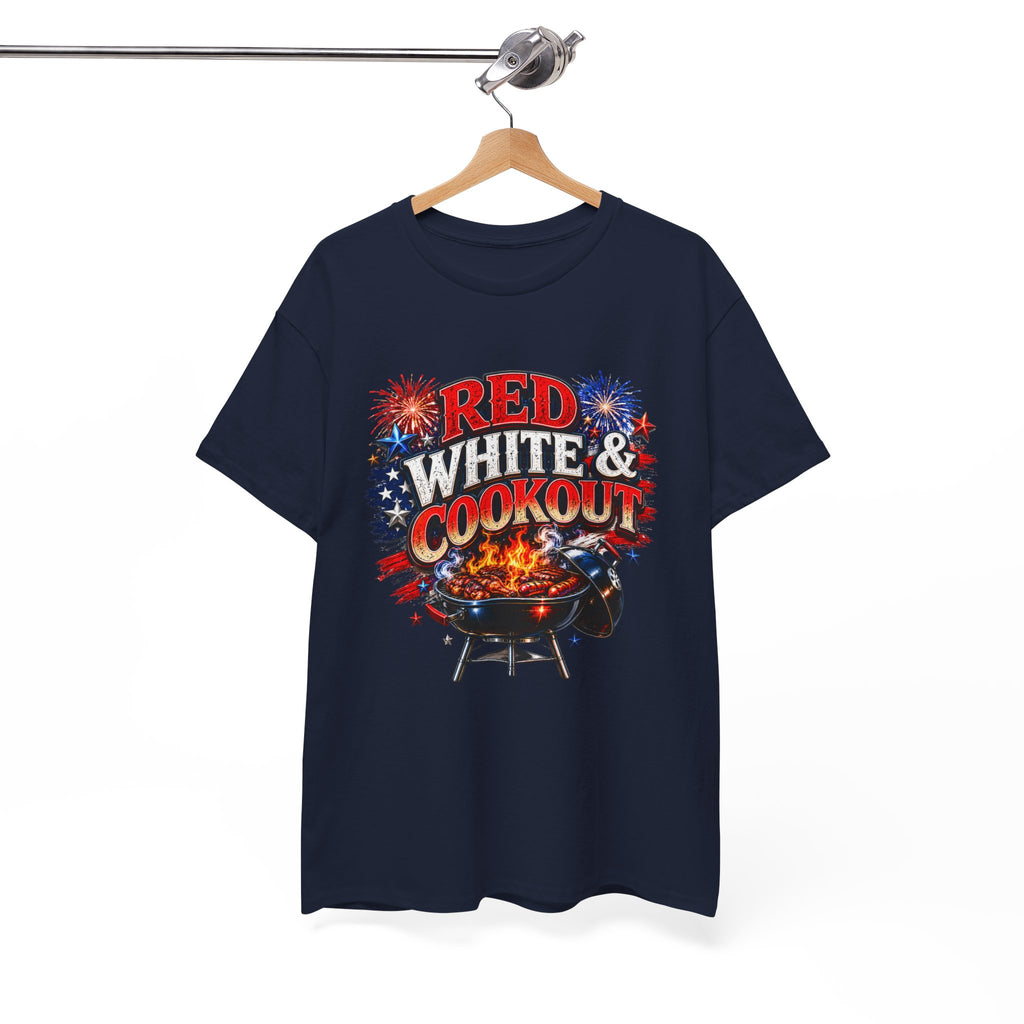 4th of July Red White and Cookout Unisex Heavy Cotton Tee