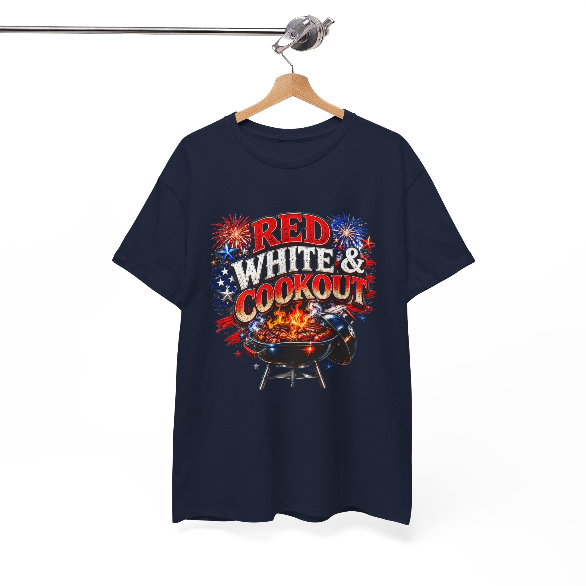 4th of July Red White and Cookout Unisex Heavy Cotton Tee