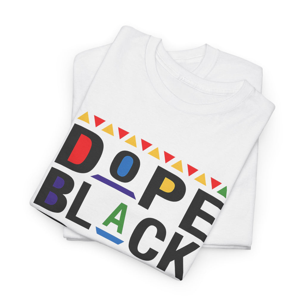 Dope Black Dad 90s Retro Look Unisex Heavy Cotton Tee