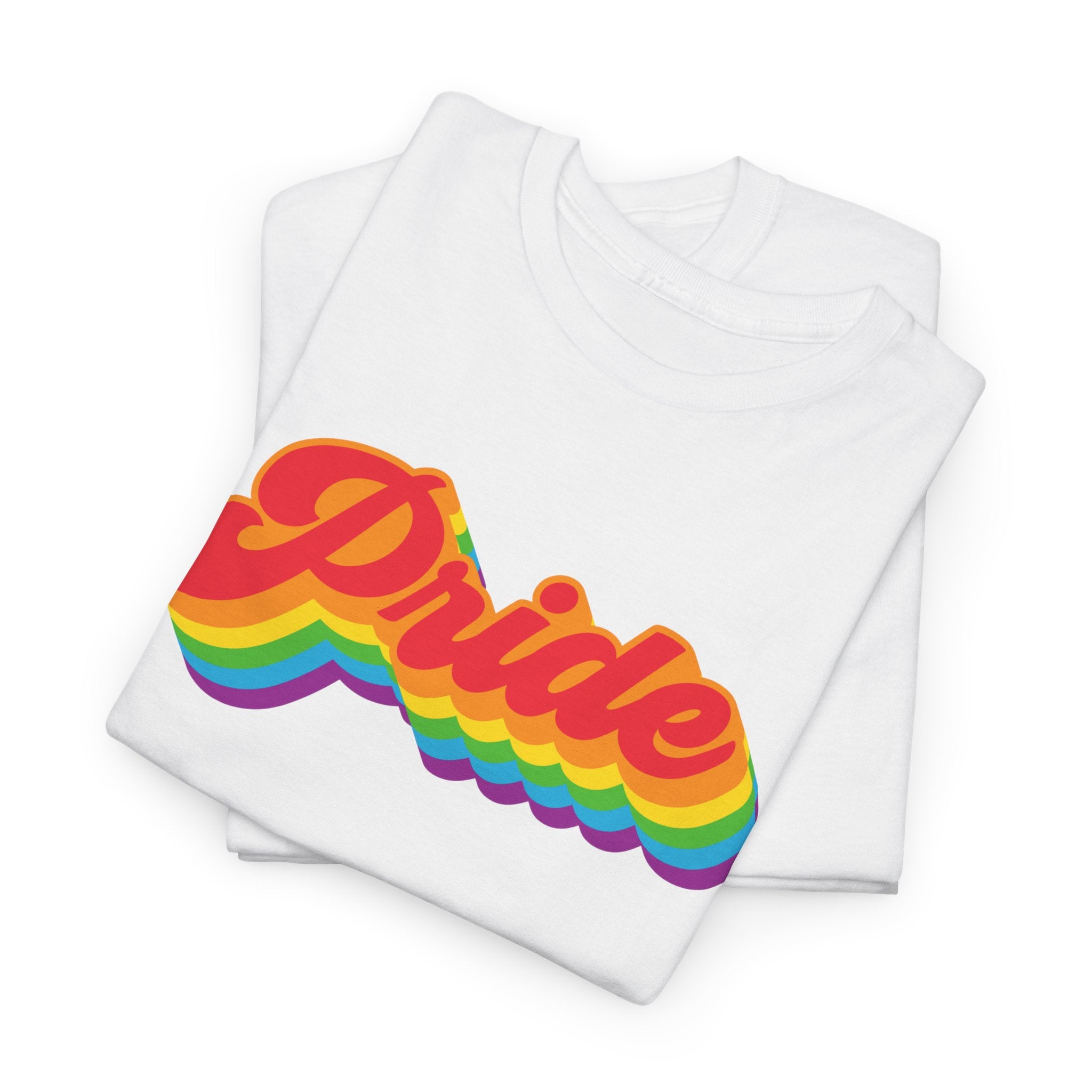 Pride Retro Rainbow Unisex Heavy Cotton Tee