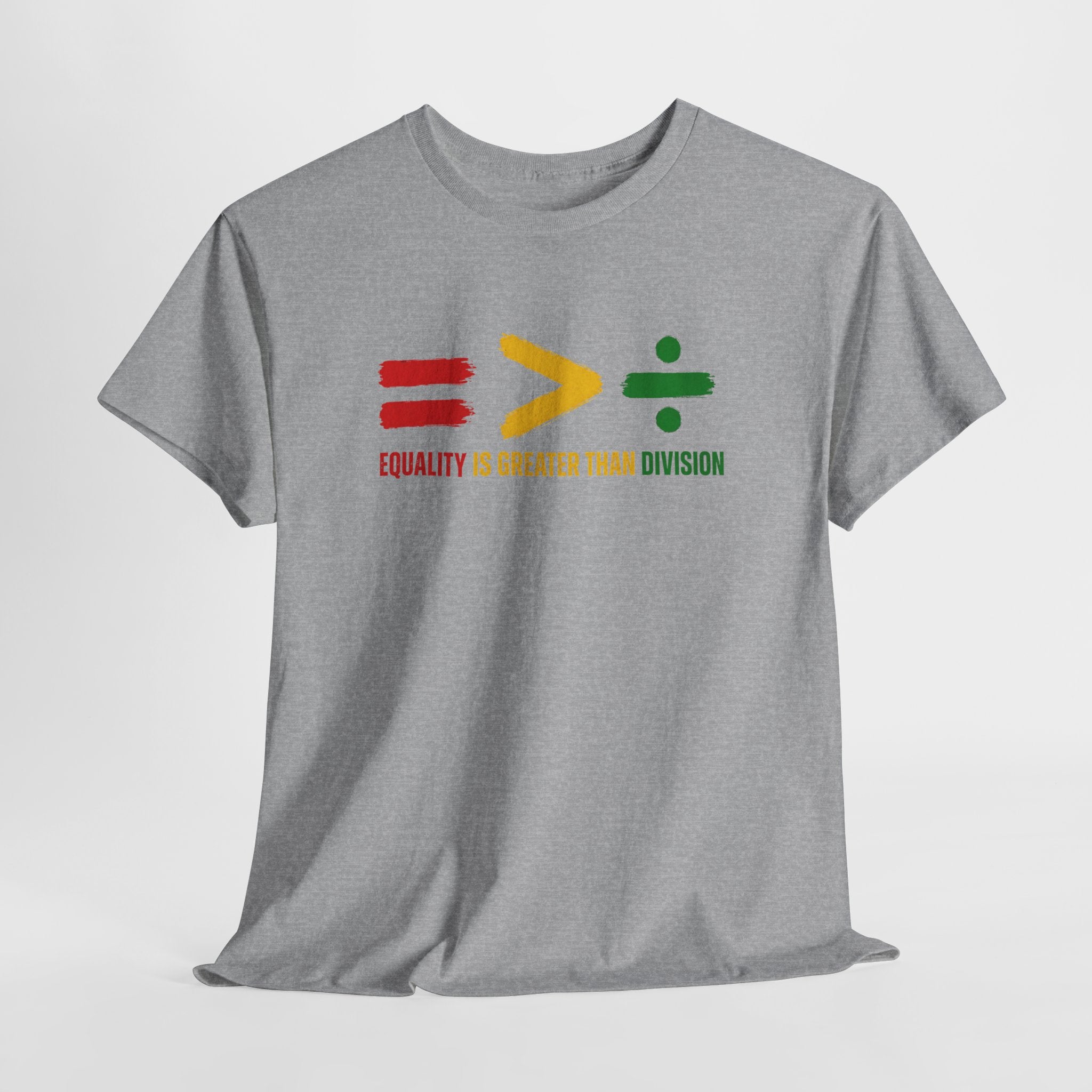 Juneteenth Equality is Greater Than Division Unisex Heavy Cotton Tee