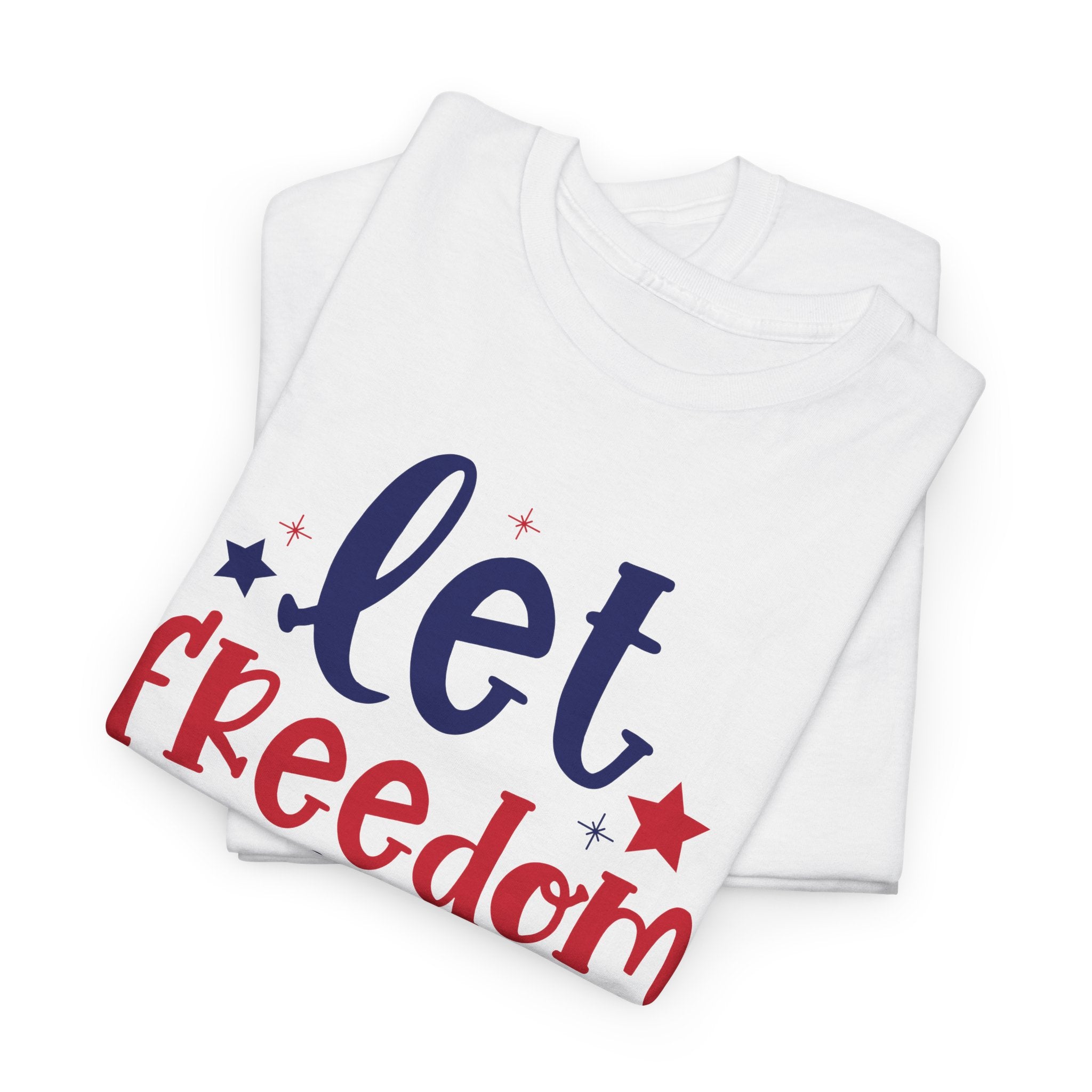 4th of July Let Freedom Bling Unisex Heavy Cotton Tee