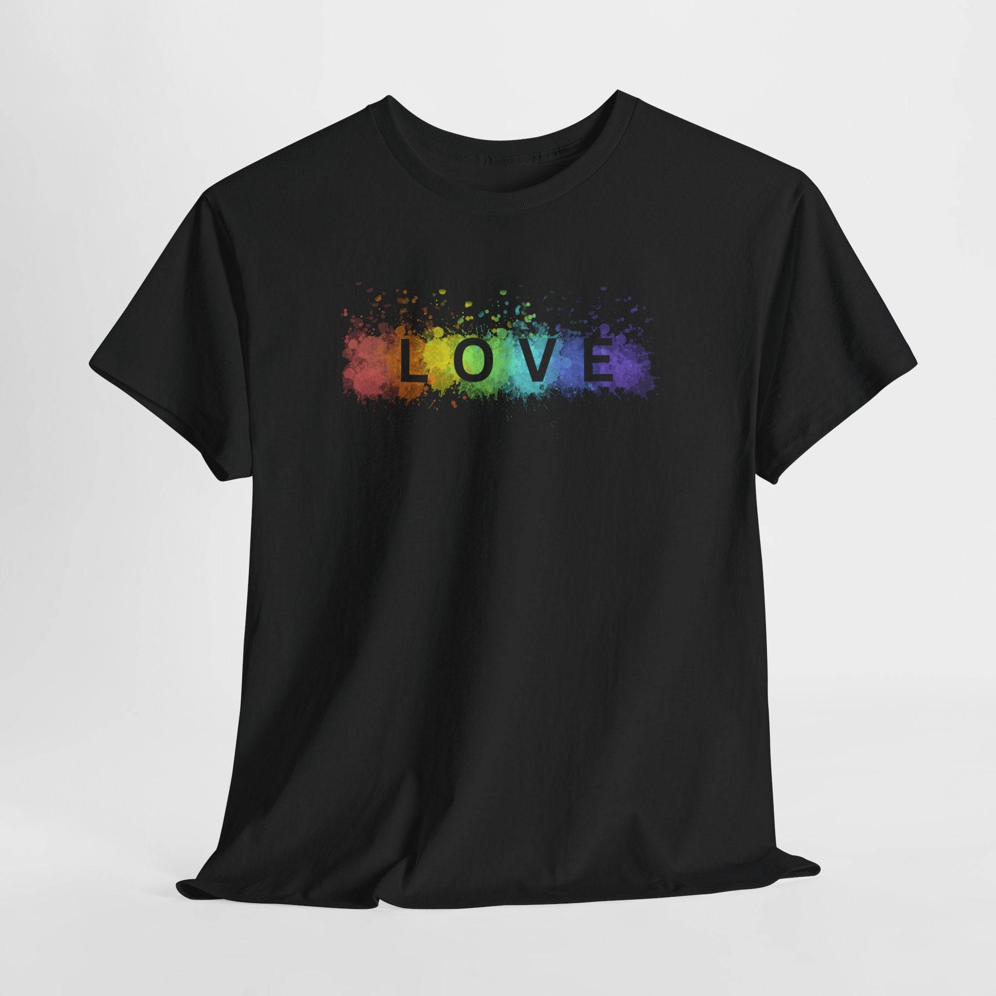 Pride LOVE Painted On Unisex Heavy Cotton Tee
