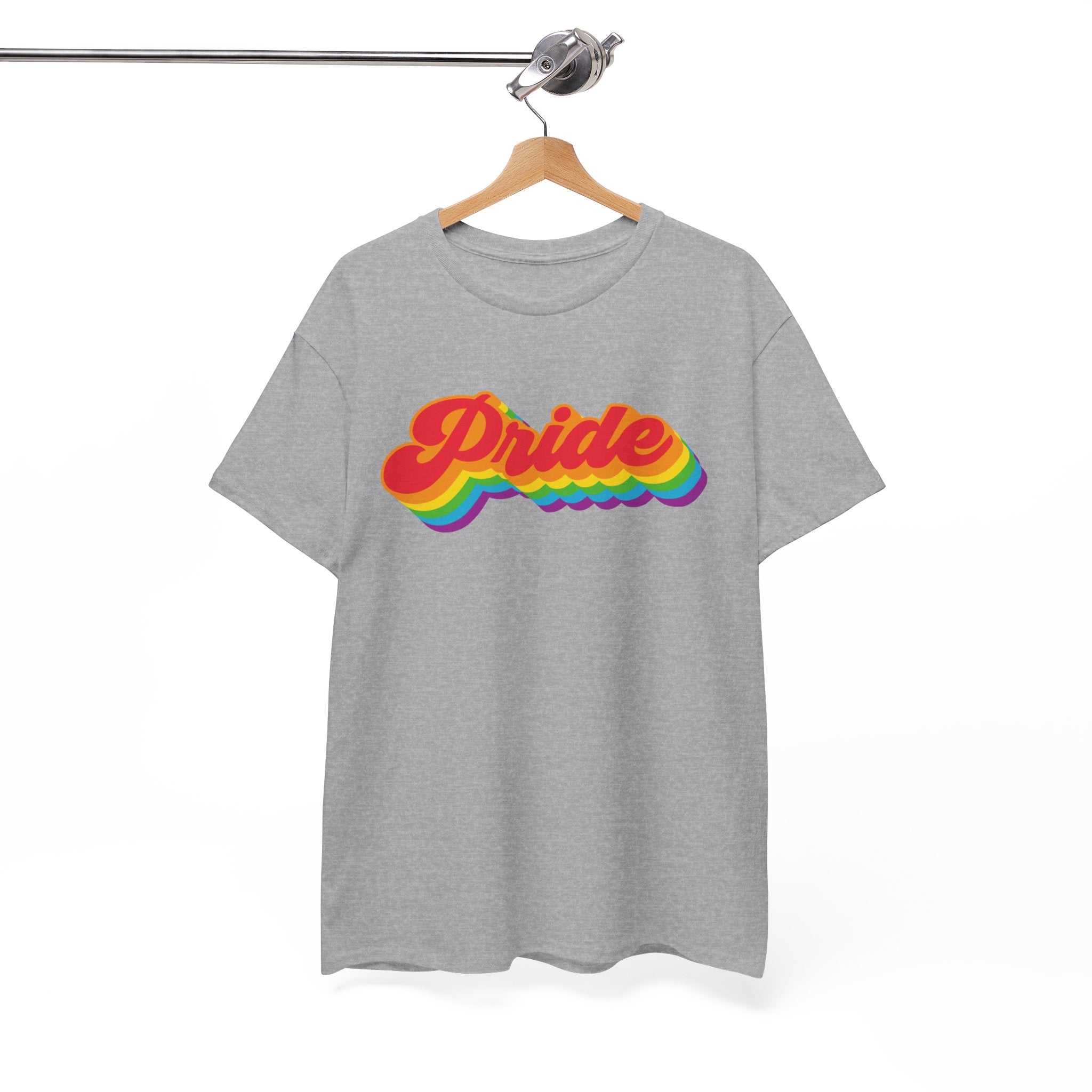 Pride Retro Rainbow Unisex Heavy Cotton Tee