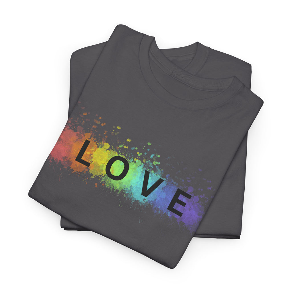 Pride LOVE Painted On Unisex Heavy Cotton Tee