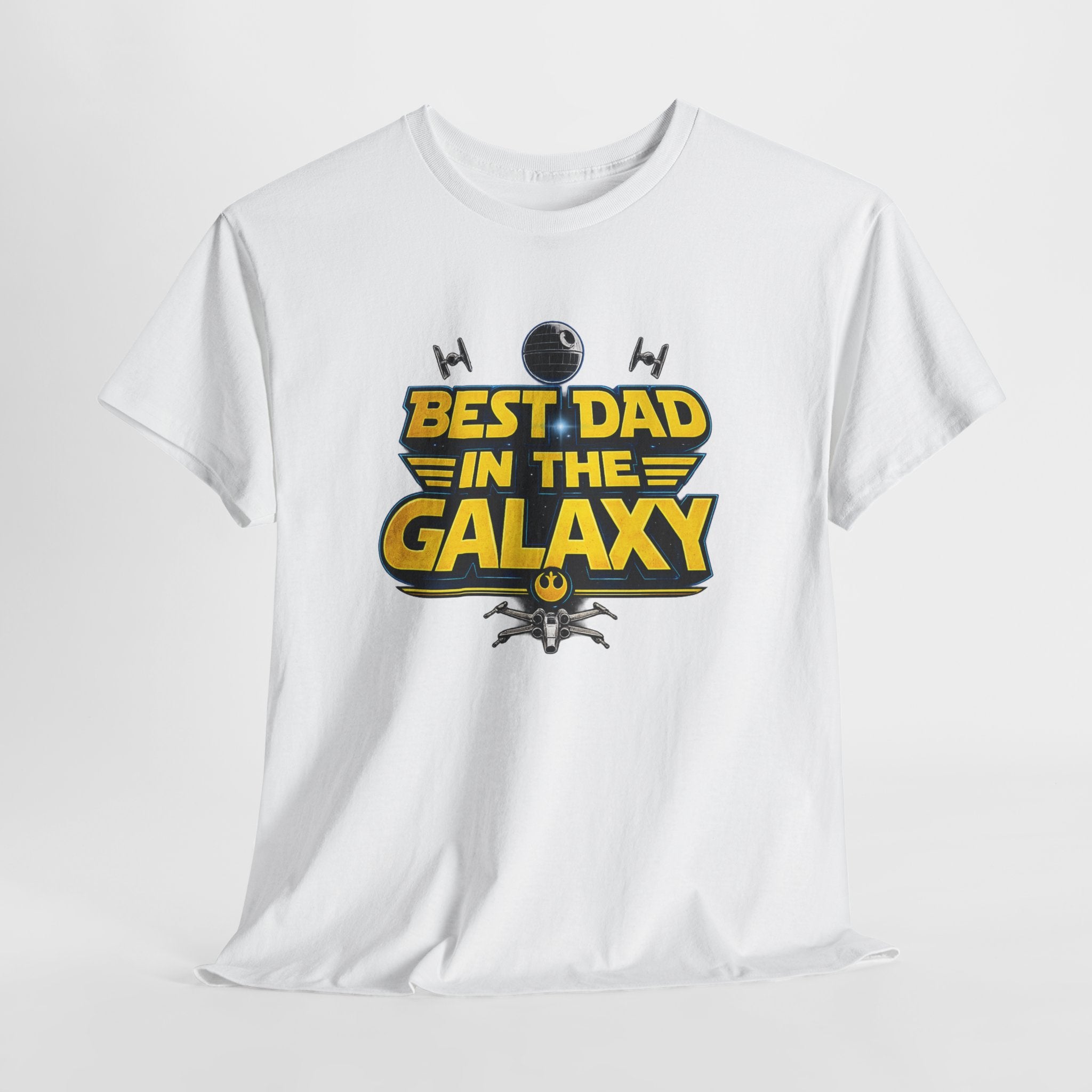 Best Dad in the Galaxy Sci Fi Fans Unisex Heavy Cotton Tee
