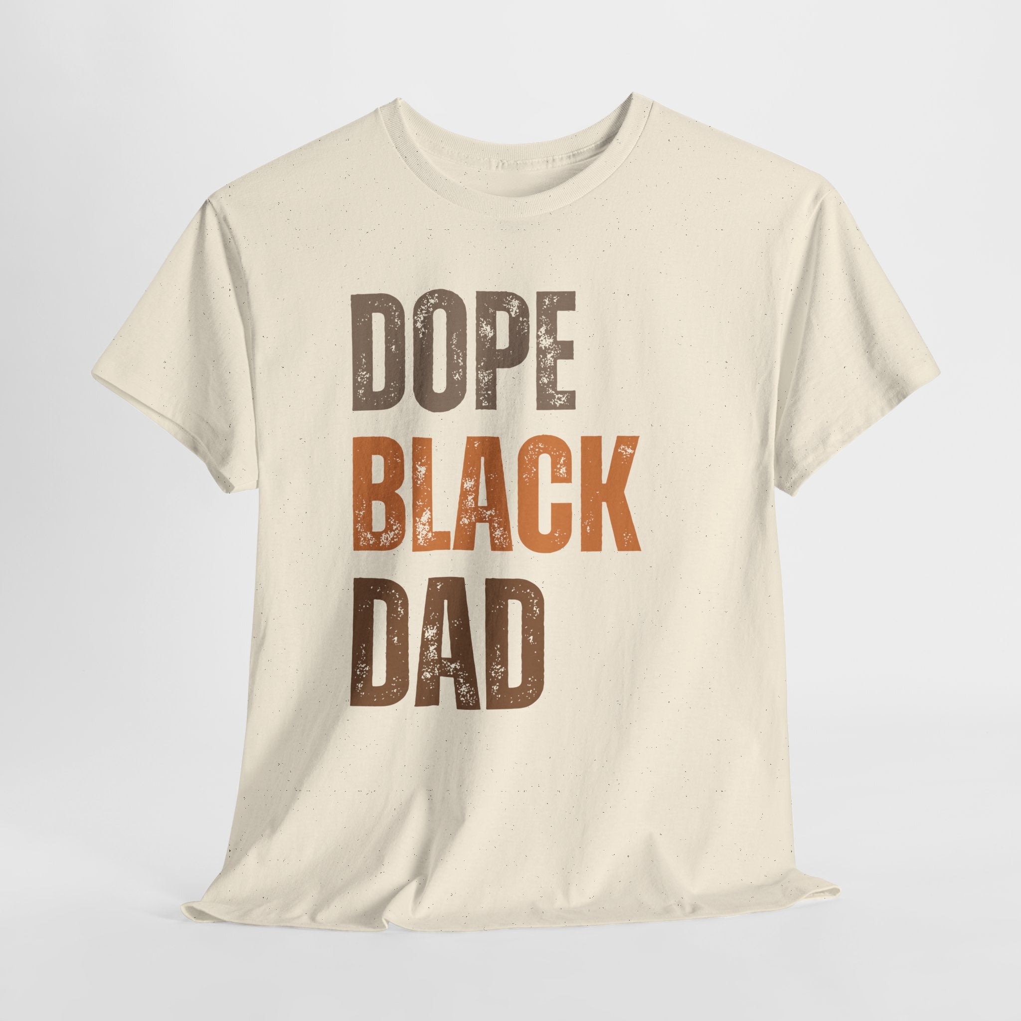 Dope Black Dad Melanin Hues Unisex Heavy Cotton Tee