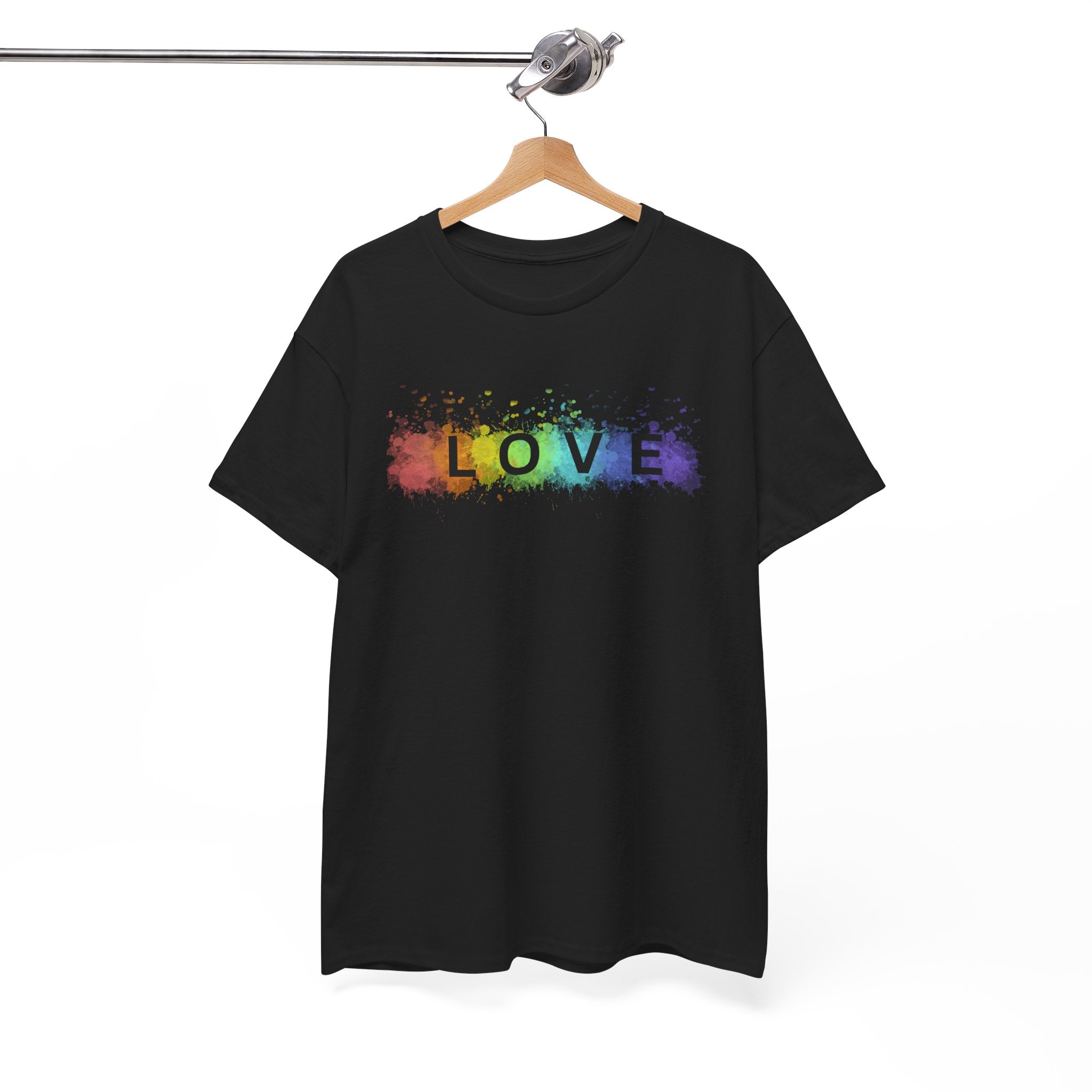 Pride LOVE Painted On Unisex Heavy Cotton Tee