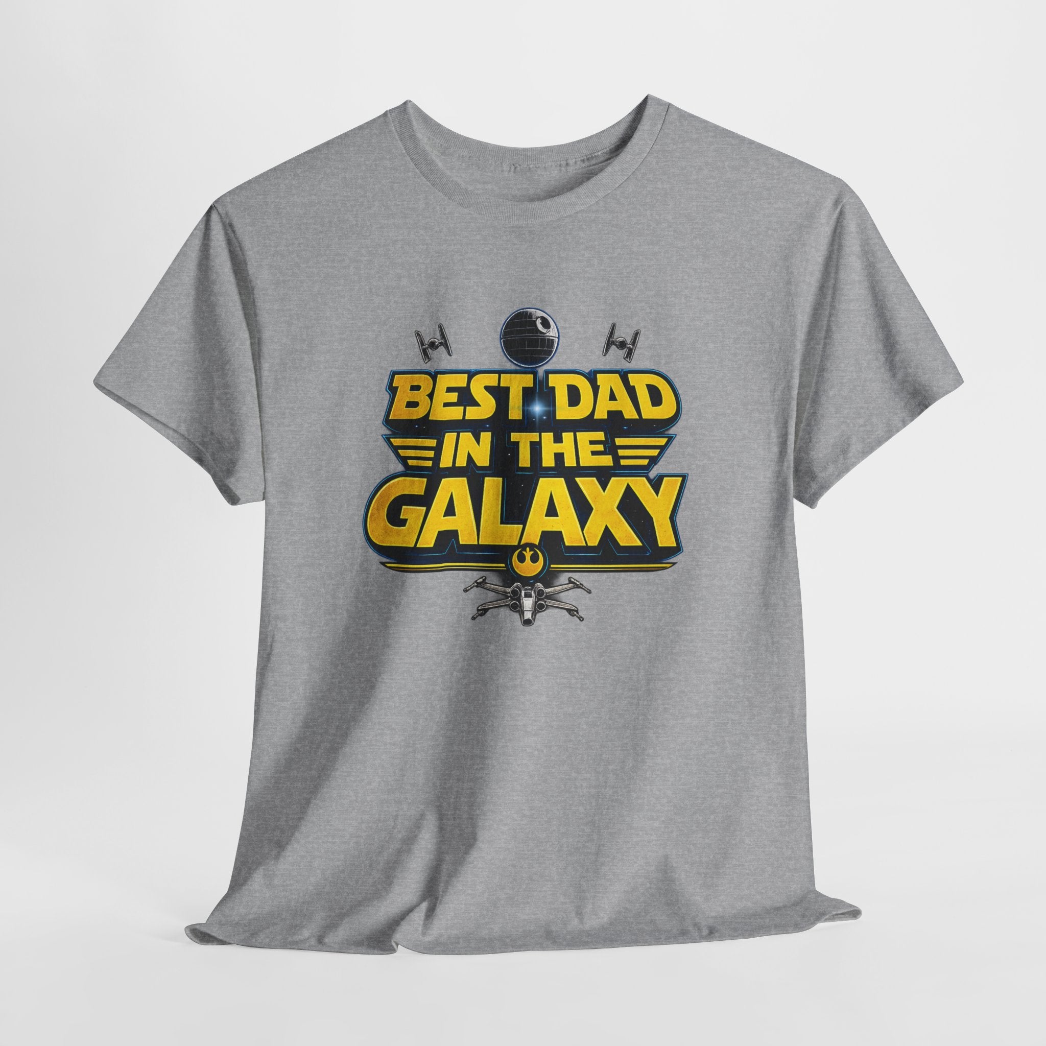 Best Dad in the Galaxy Sci Fi Fans Unisex Heavy Cotton Tee