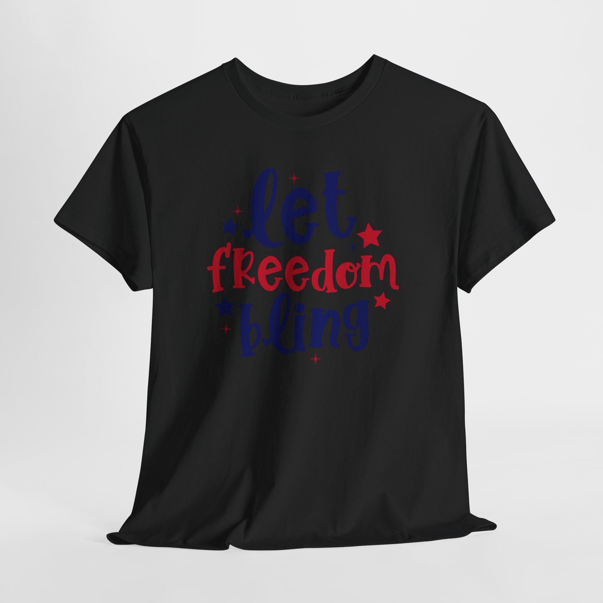 4th of July Let Freedom Bling Unisex Heavy Cotton Tee