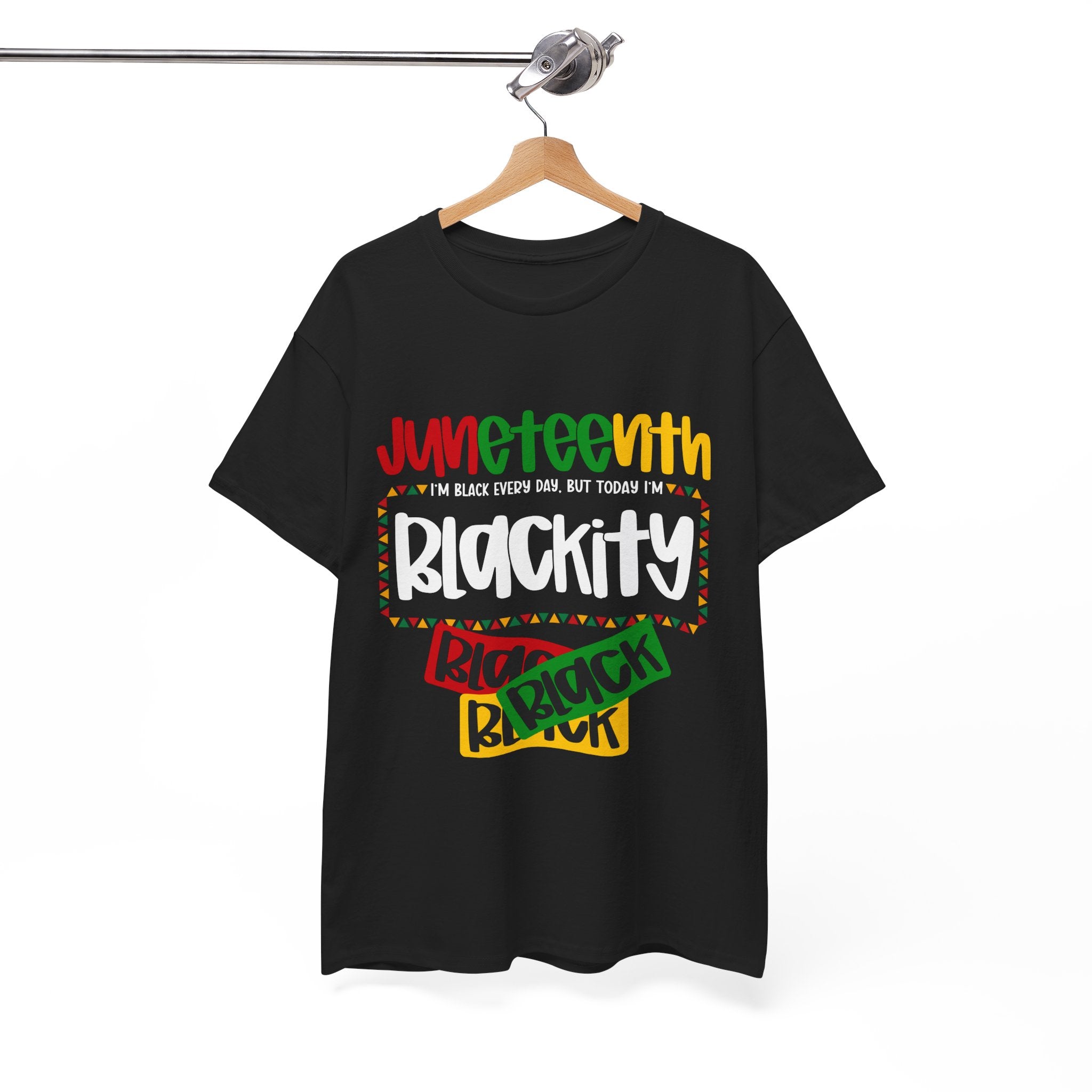 Juneteenth Blackity Black Black Unisex Heavy Cotton Tee