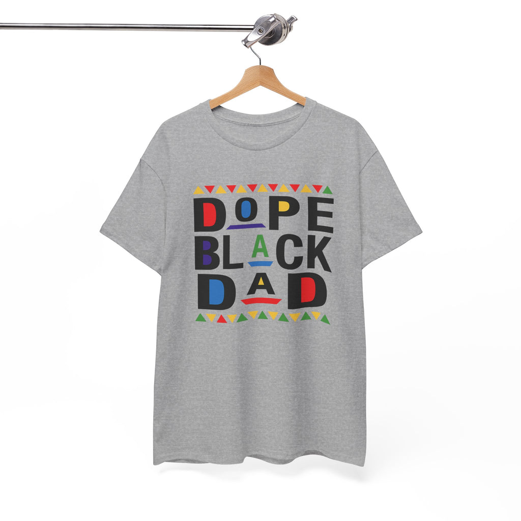 Dope Black Dad 90s Retro Look Unisex Heavy Cotton Tee