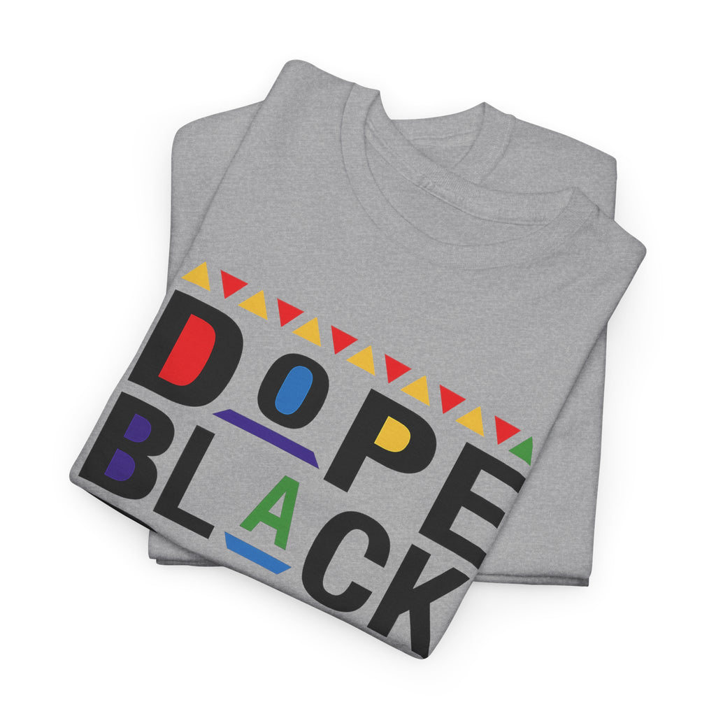 Dope Black Dad 90s Retro Look Unisex Heavy Cotton Tee