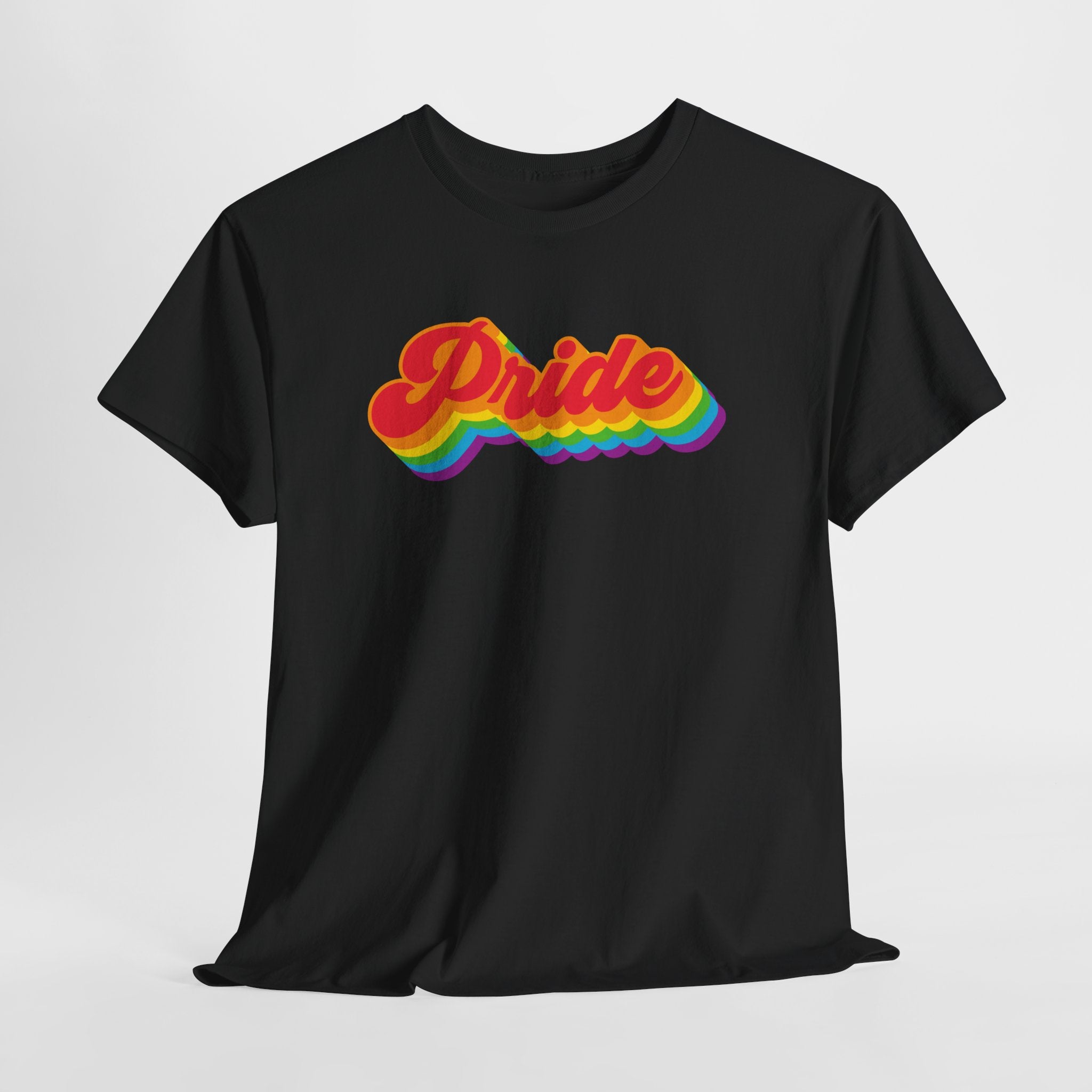 Pride Retro Rainbow Unisex Heavy Cotton Tee