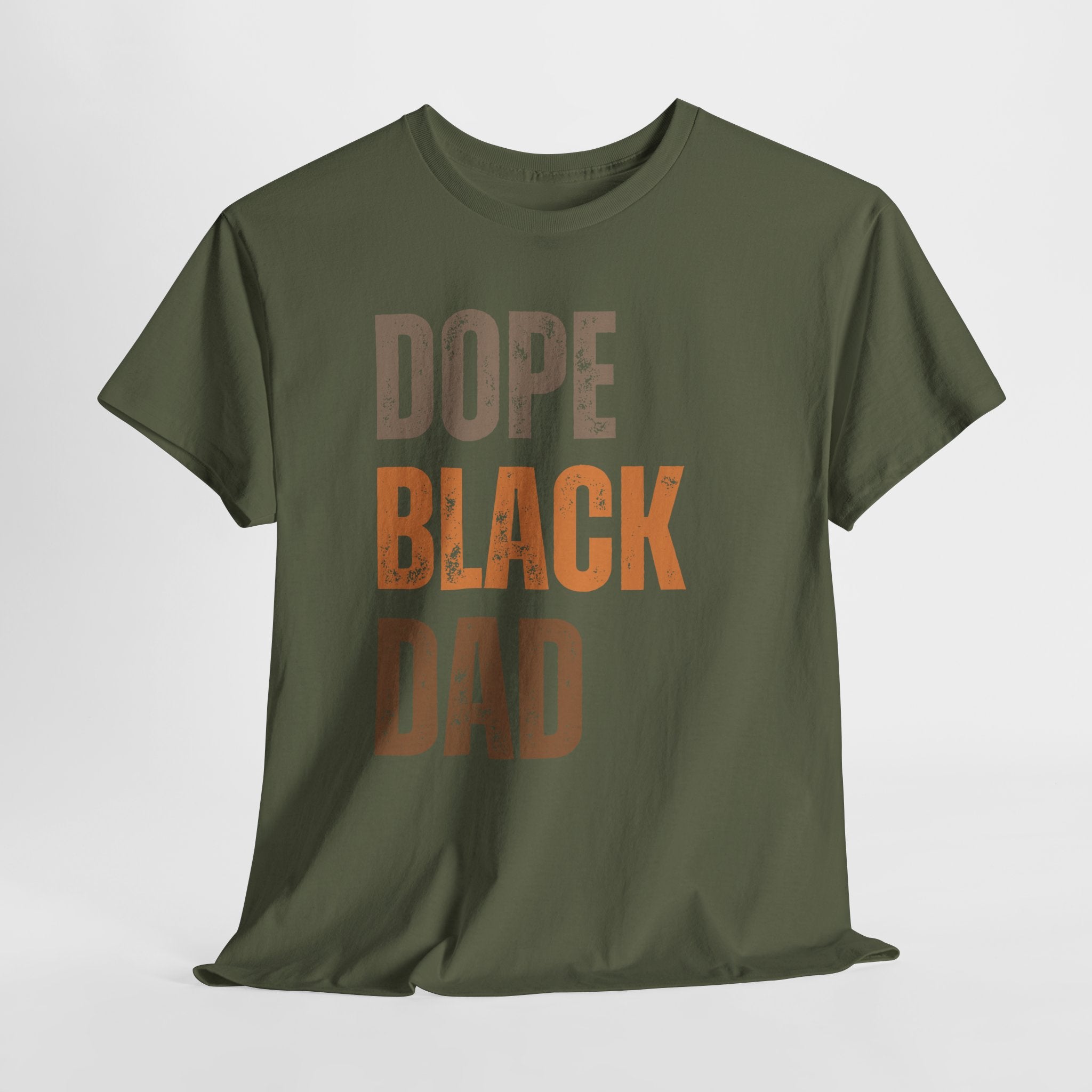 Dope Black Dad Melanin Hues Unisex Heavy Cotton Tee